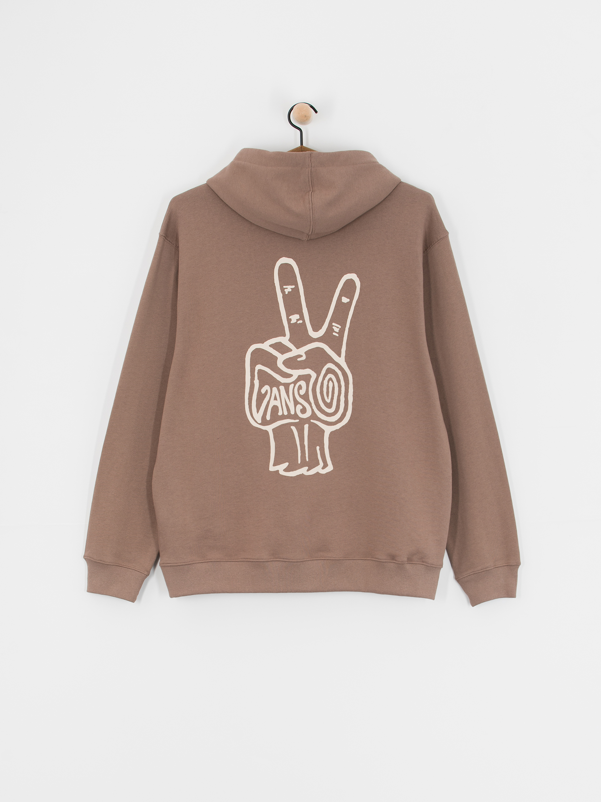 Mikina s kapucí Vans V Hand Loose HD (deep taupe)