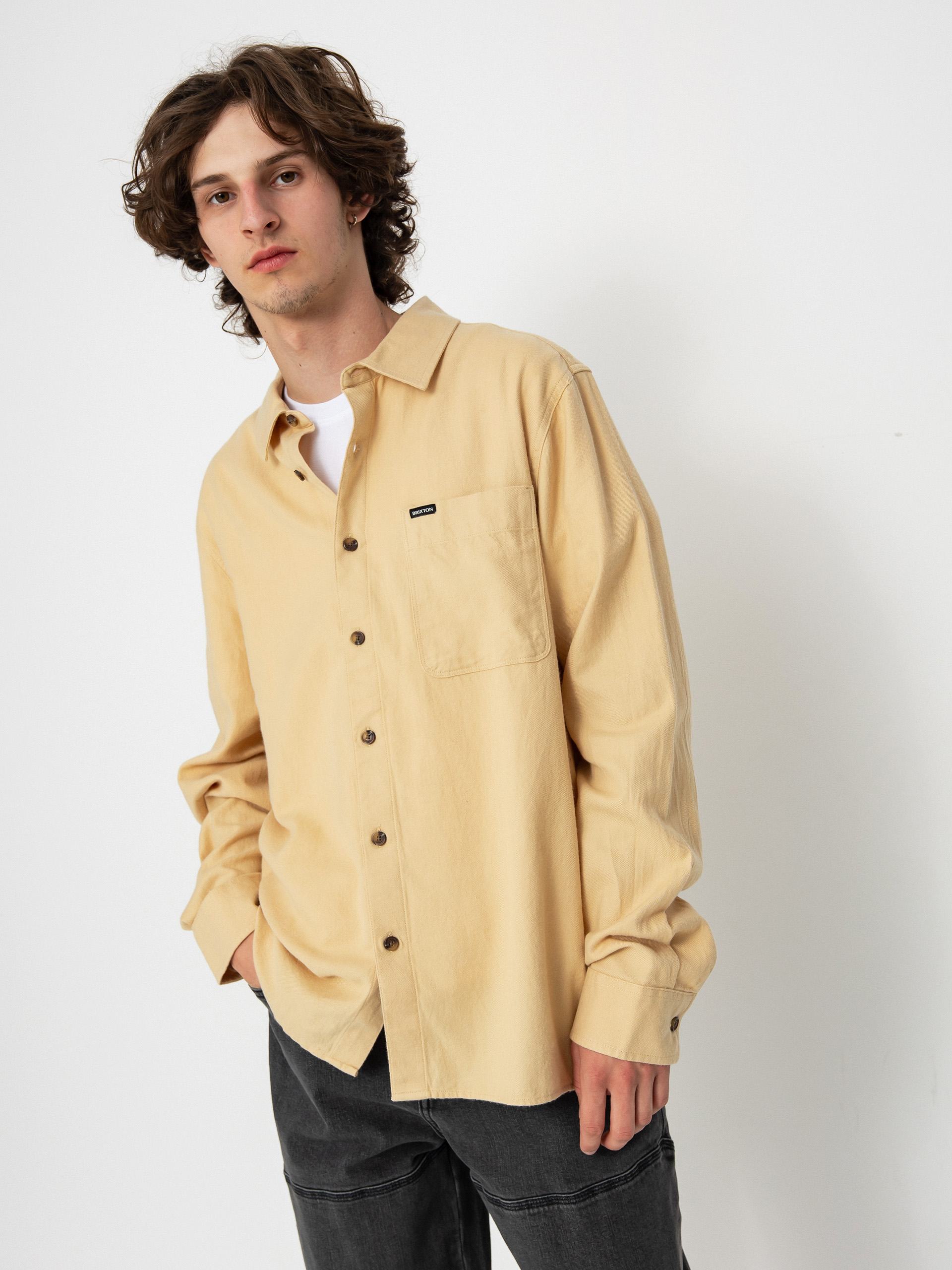 Košile Brixton Hasting Lw Flannel (wheat)