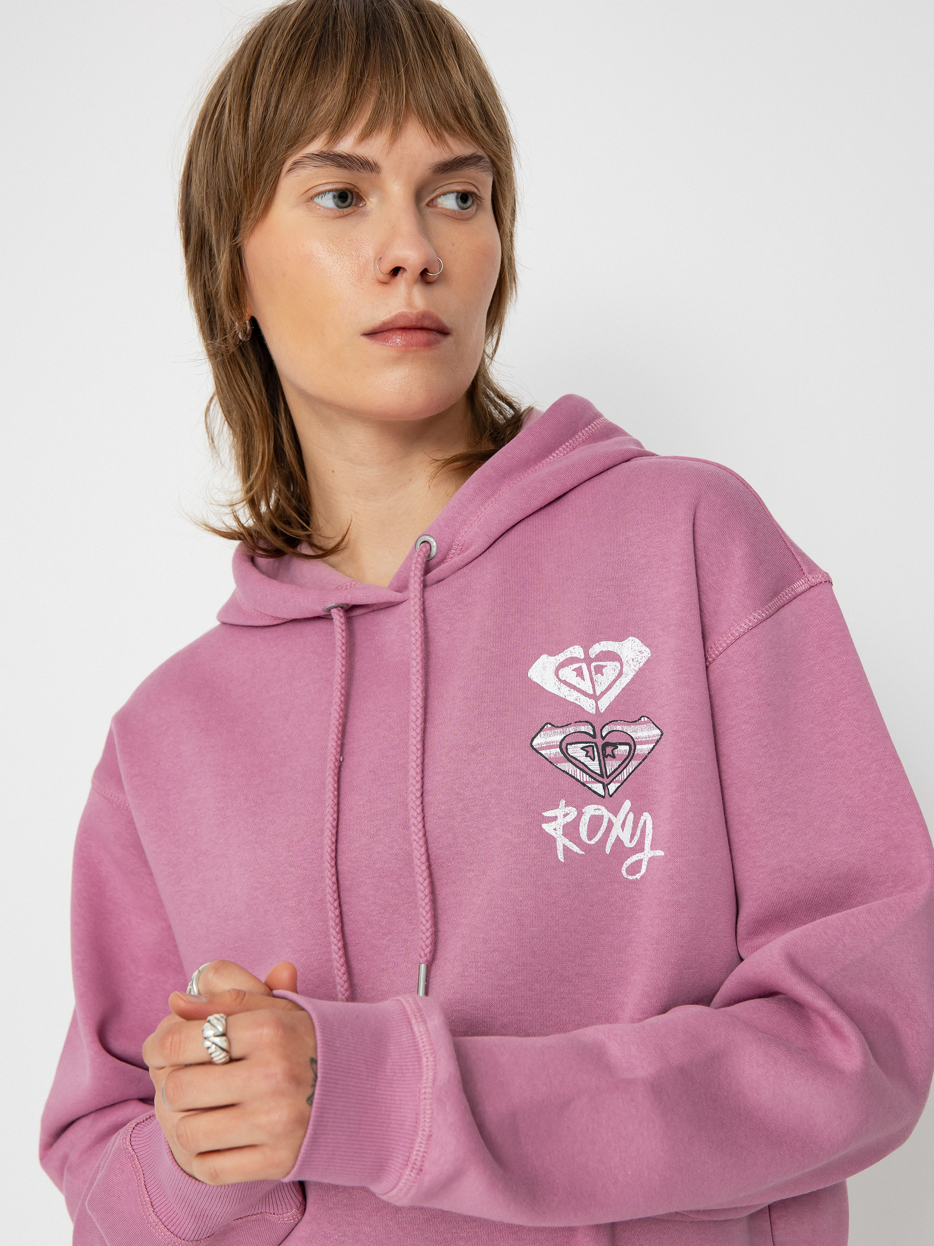 Mikina s kapucí Roxy Surf Stoked Brushed A HD Wmn (mauve orchid)