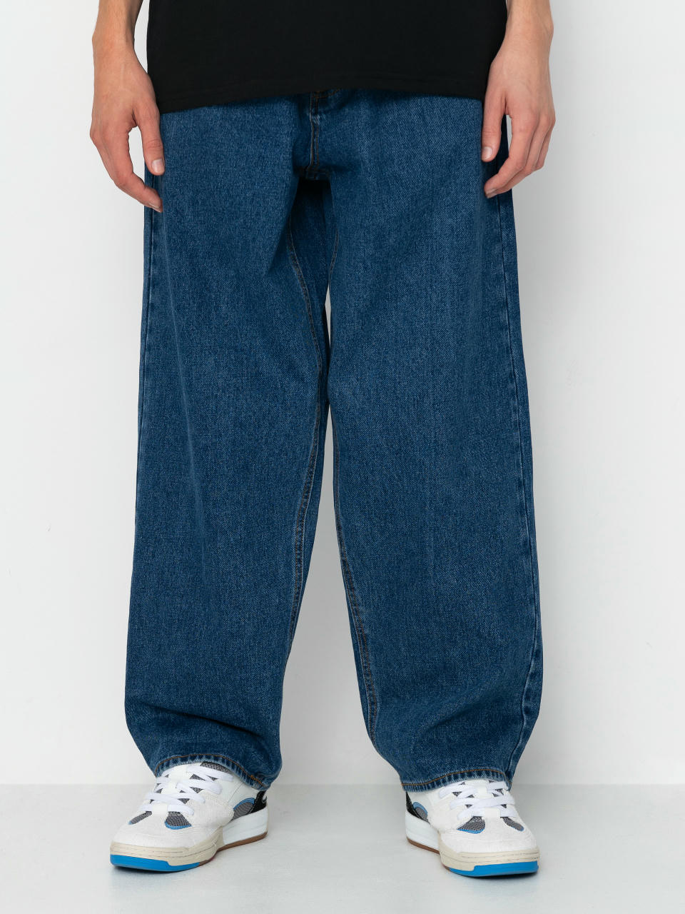 Kalhoty OBEY Bigwig Baggy Denim (stone wash indigo)