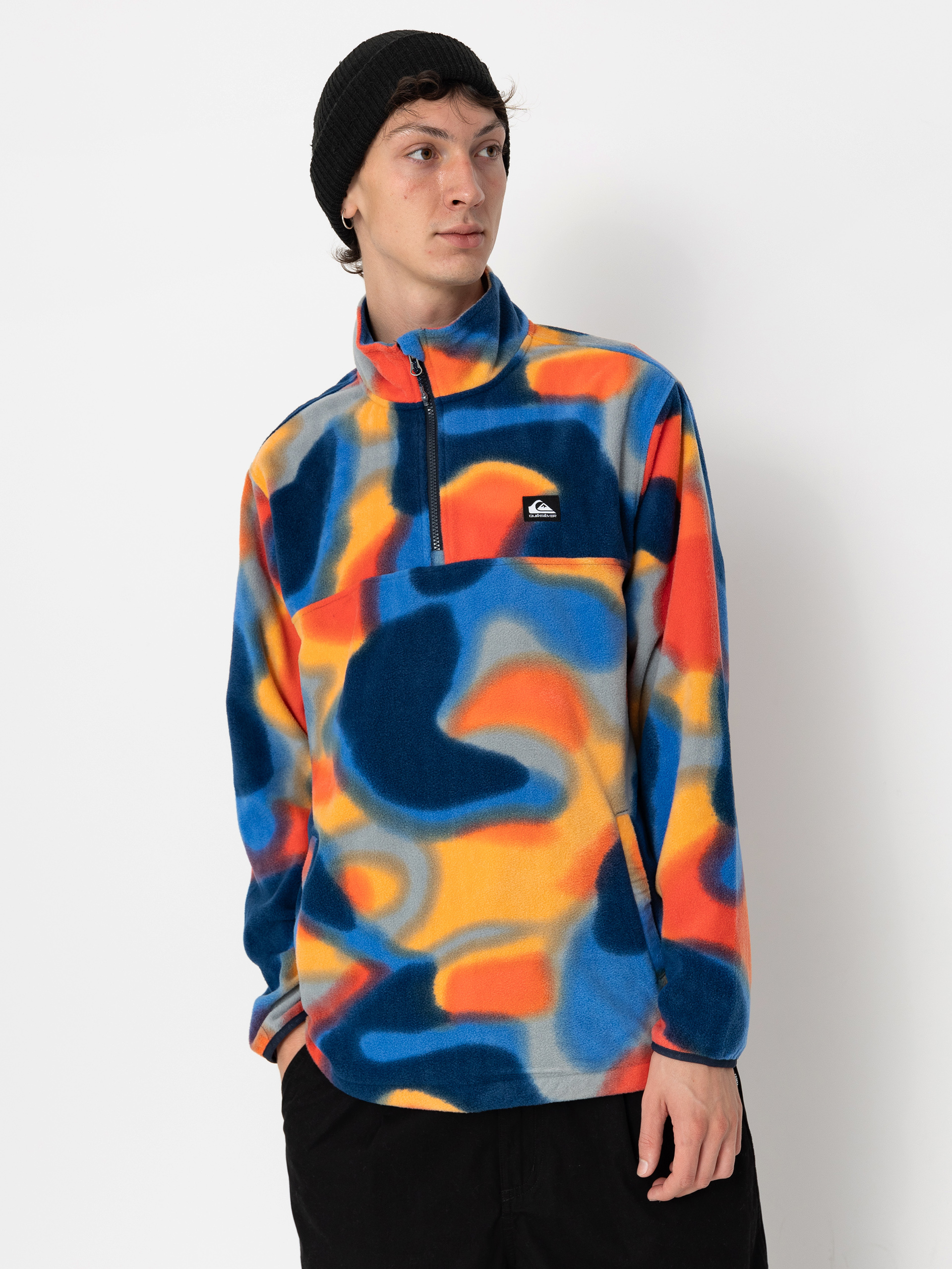 Fleecová mikina Quiksilver Surf Days 1/2 Zip (surf days spray camo)