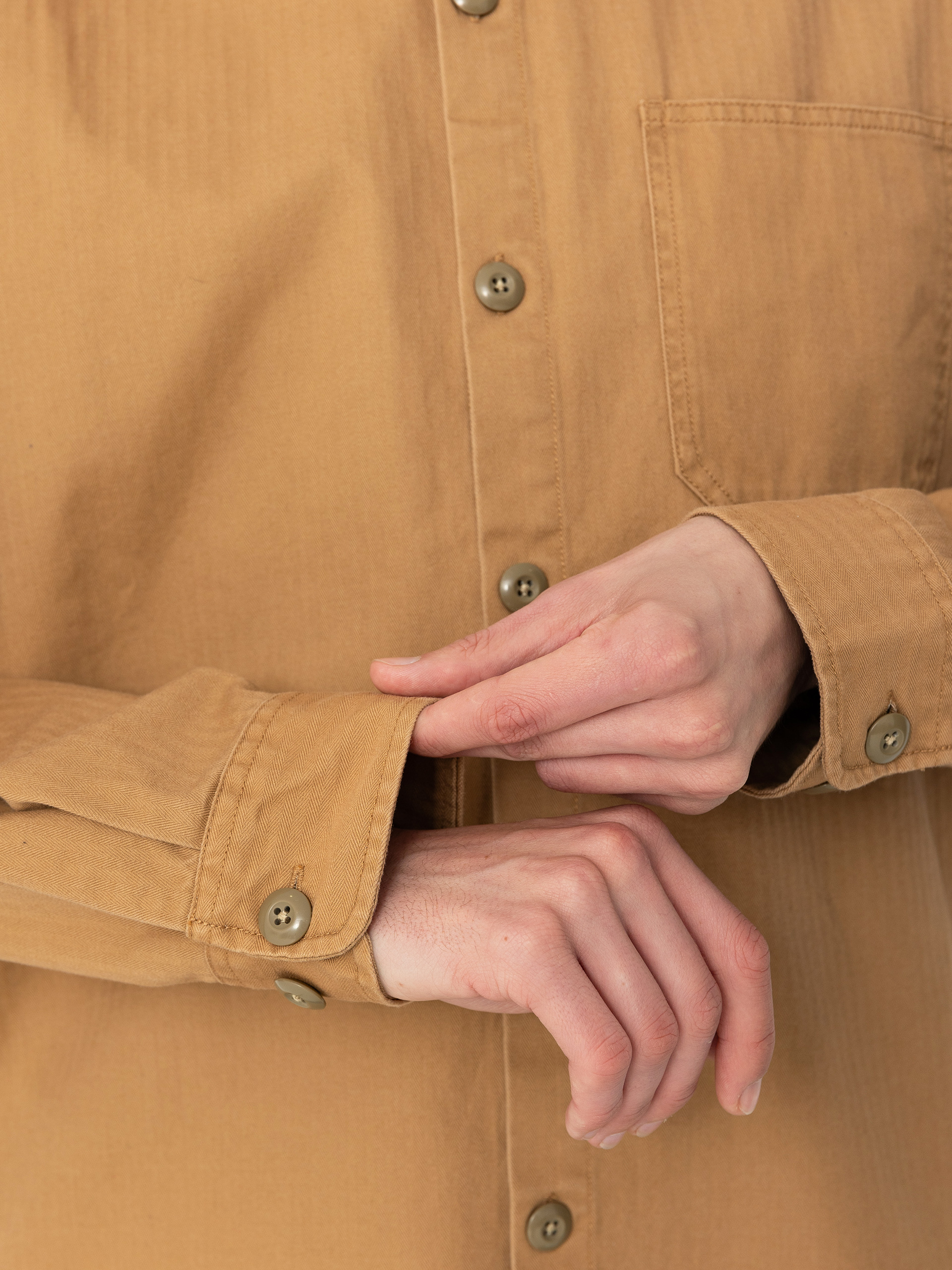 Košile Brixton Selden Overshirt (tobacco brown worn wash)