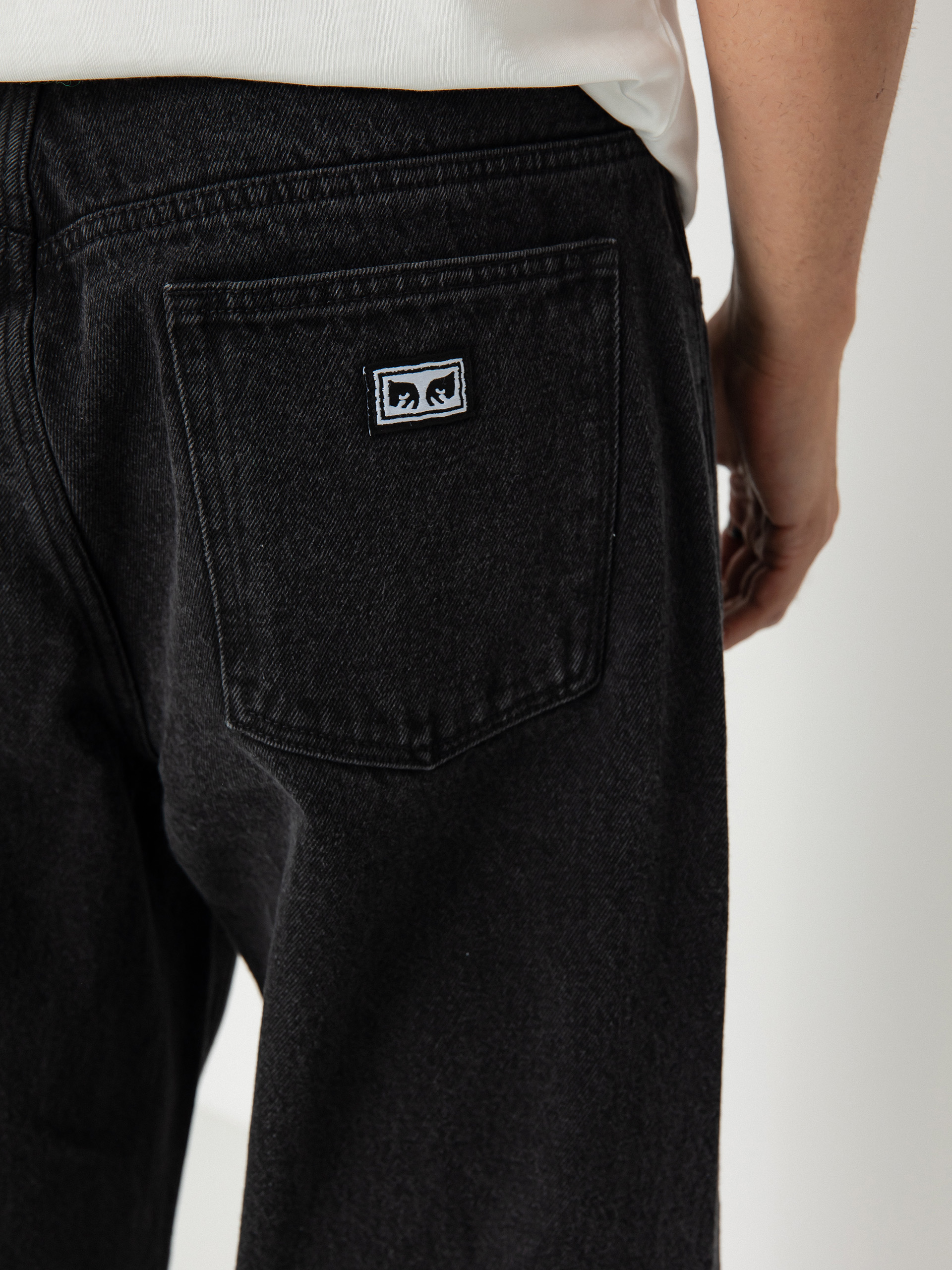 Kalhoty OBEY Bigwig Baggy Denim (faded black)