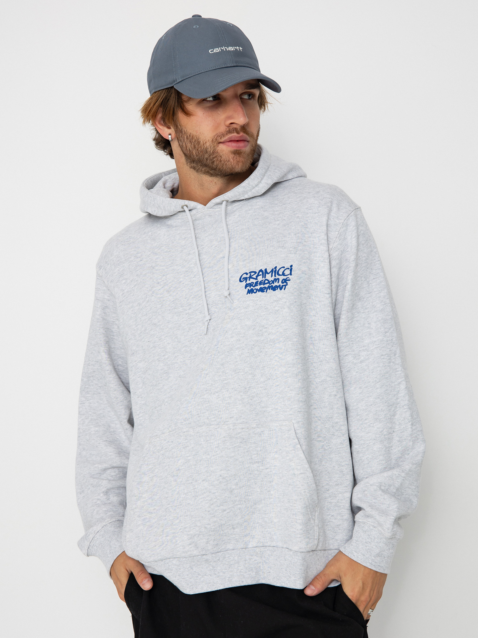 Mikina s kapucí Gramicci Napping Climber HD (grey heather)