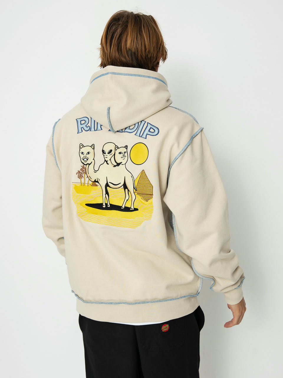 Mikina s kapucí RipNDip Barnum HD (bone)