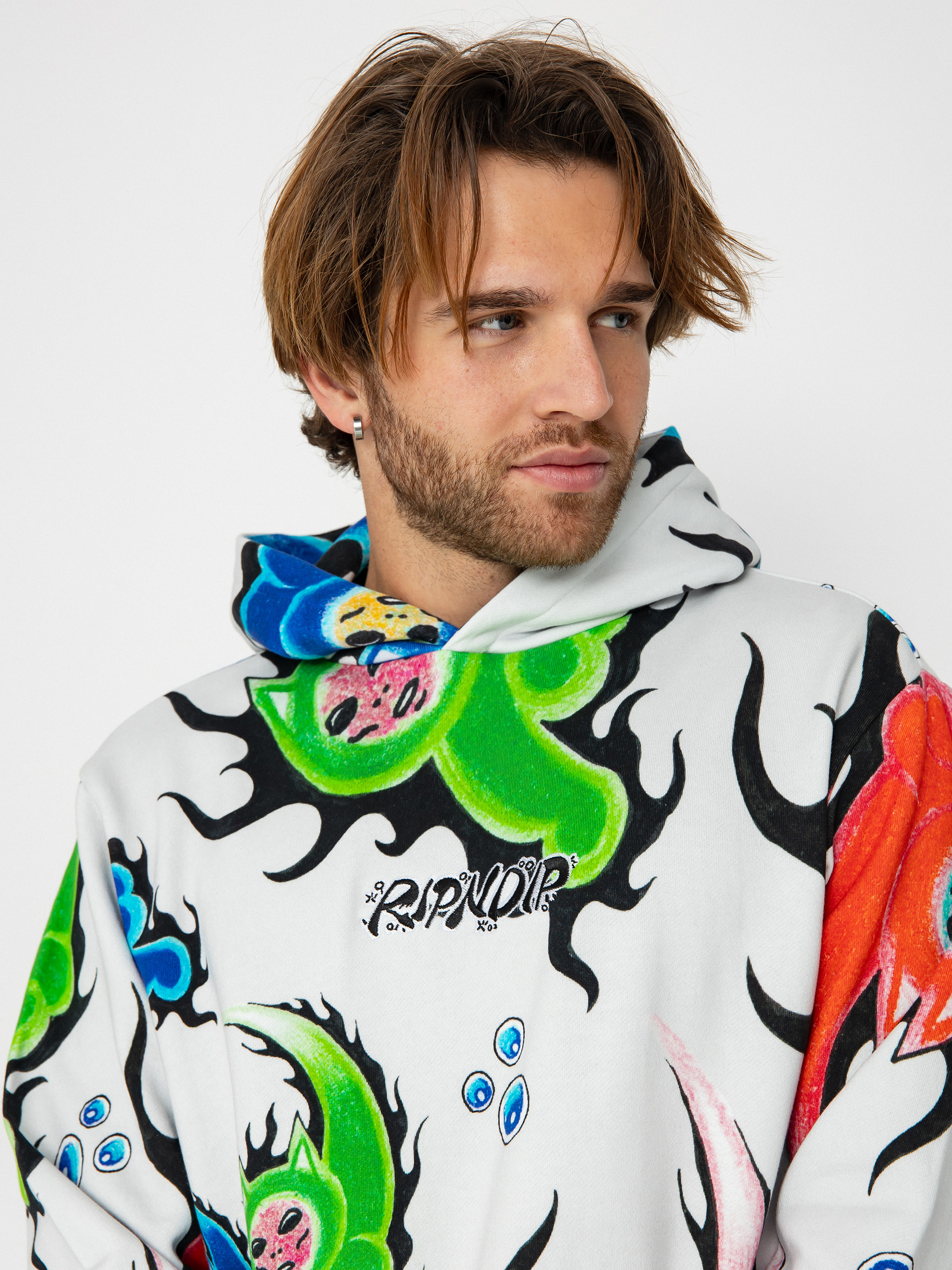 Mikina s kapucí RipNDip Ember HD (dusty grey)