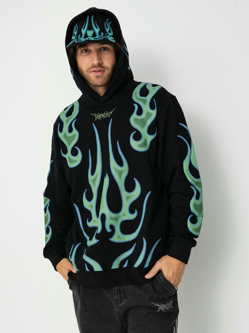 Mikina s kapucí RipNDip Volt HD (black)