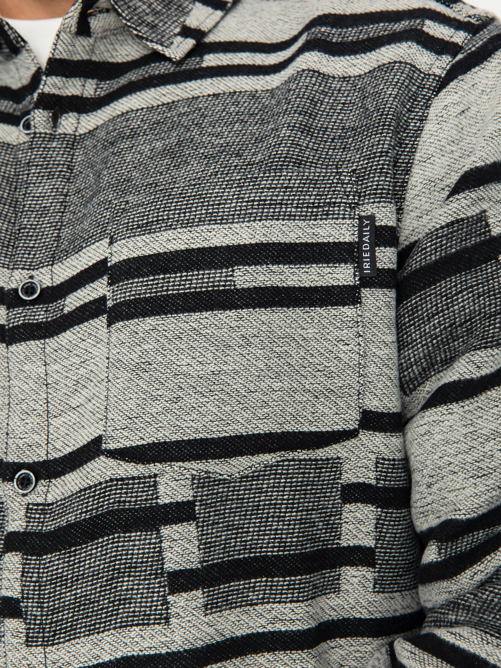 Košile Iriedaily Santania (black white)