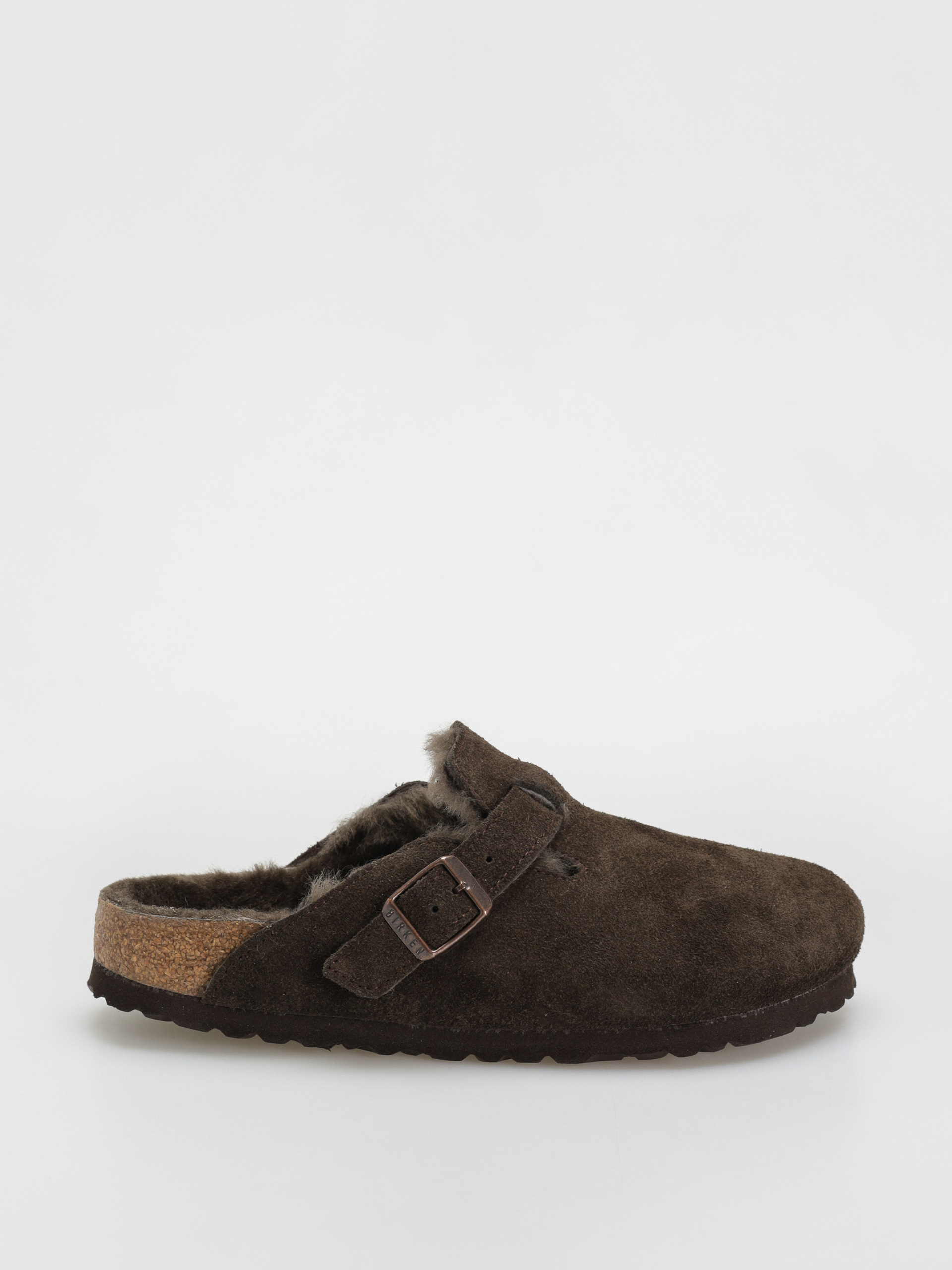 Plu00e1u017eovky Birkenstock Boston Shearling Suede Leather Fur Narrow Wmn (mocha)
