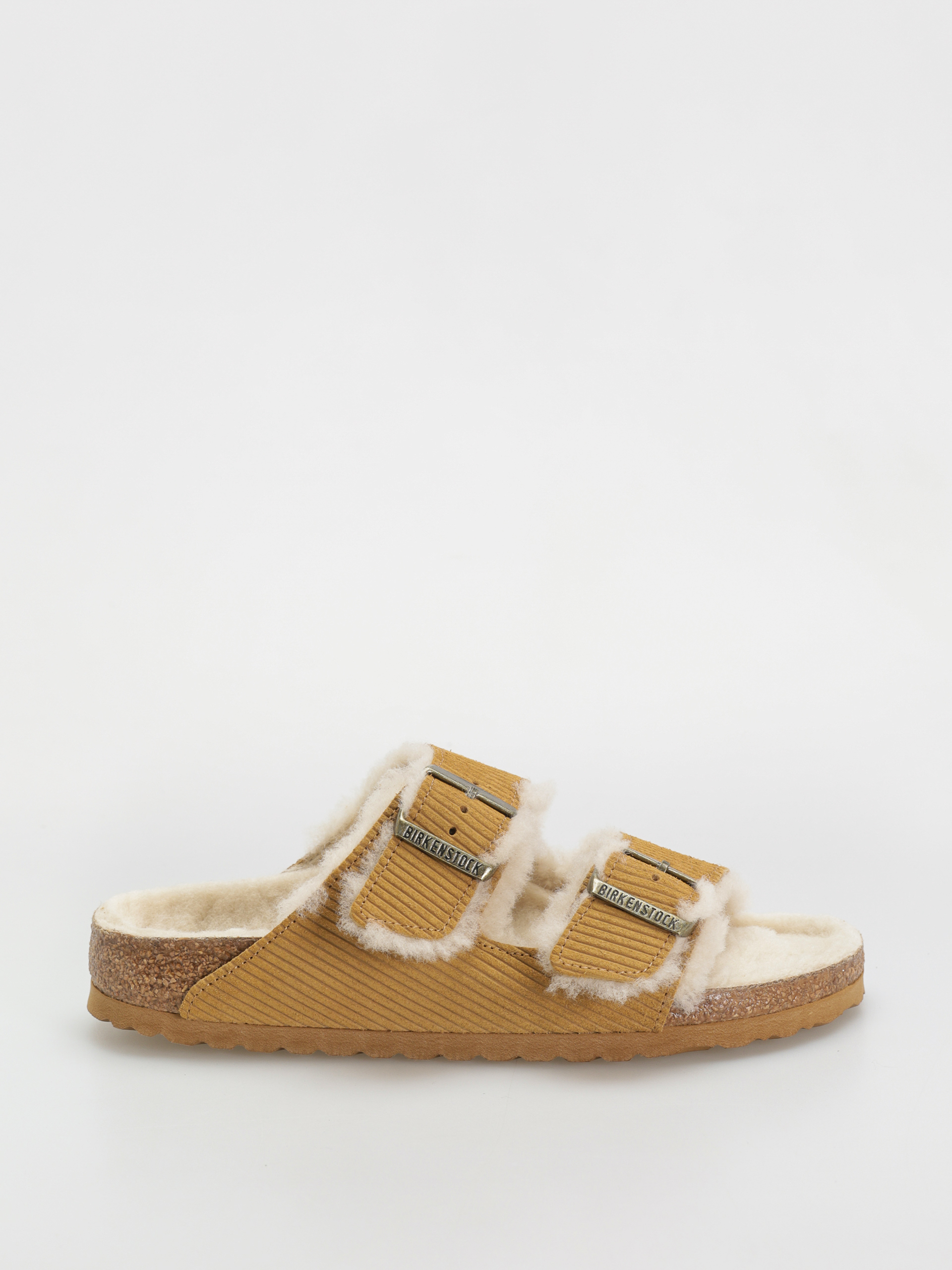 Plážovky Birkenstock Arizona Fell Suede Leather Fur Narrow Wmn