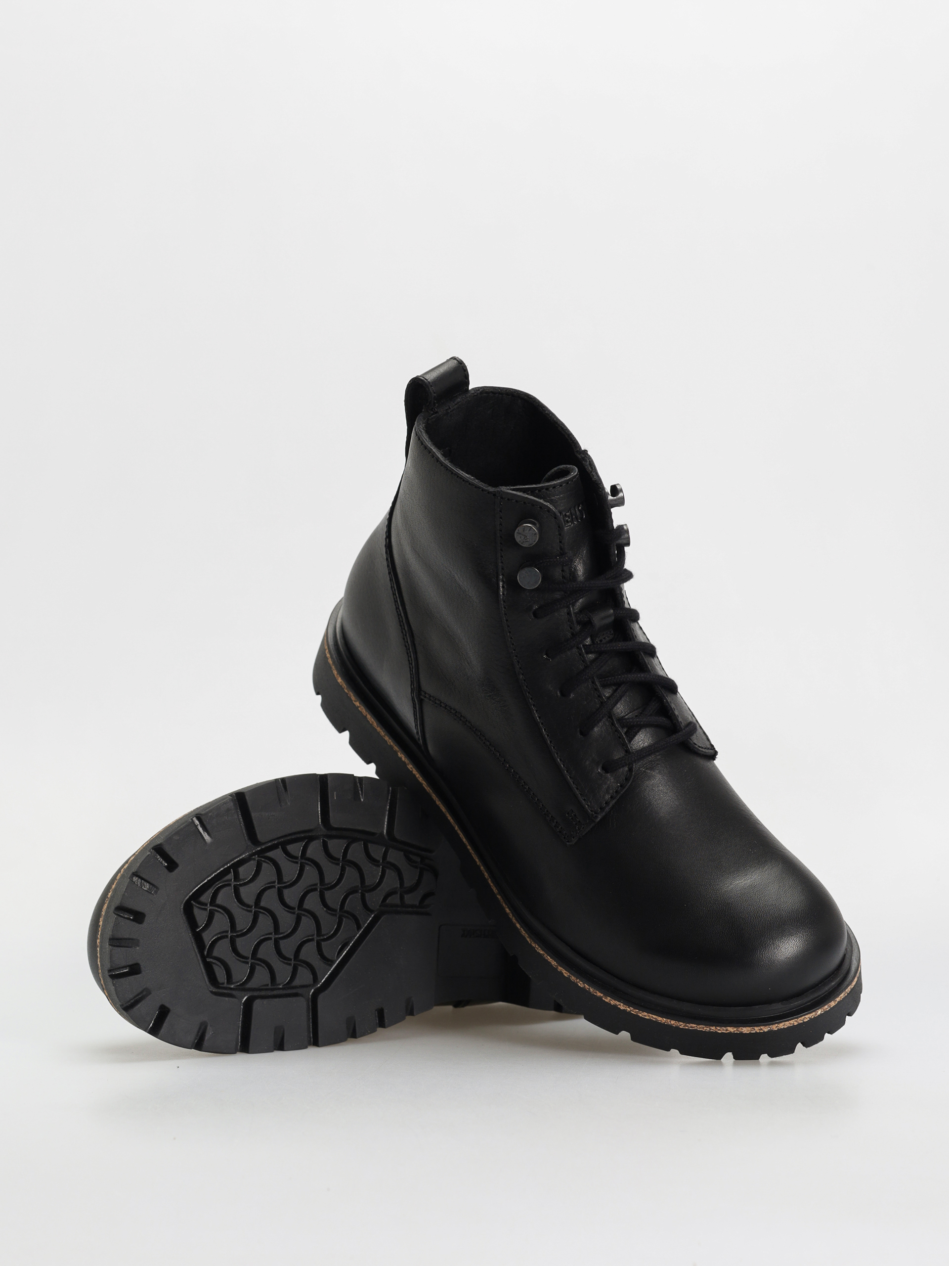 Boty Birkenstock Highwood Lace Mid Natural Leather Regular (black)