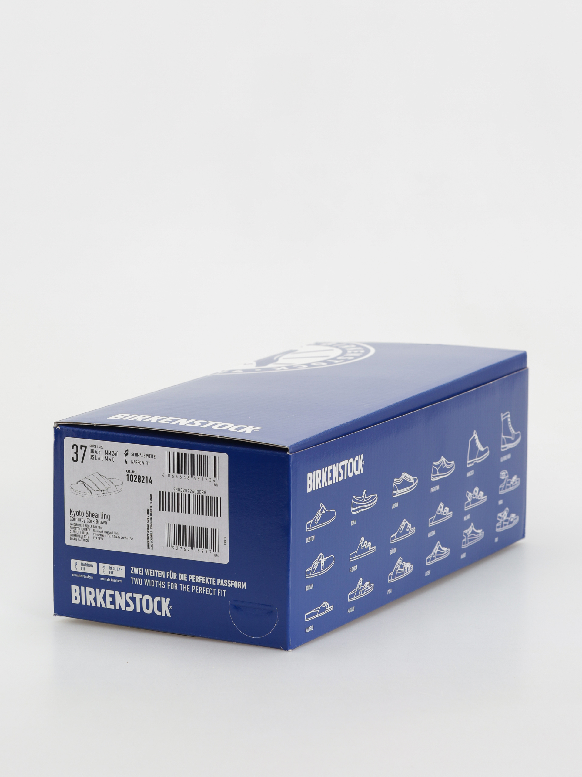 Plážovky Birkenstock Kyoto Shearling Suede Leather Fur Narrow Wmn (corduroy cork brown)