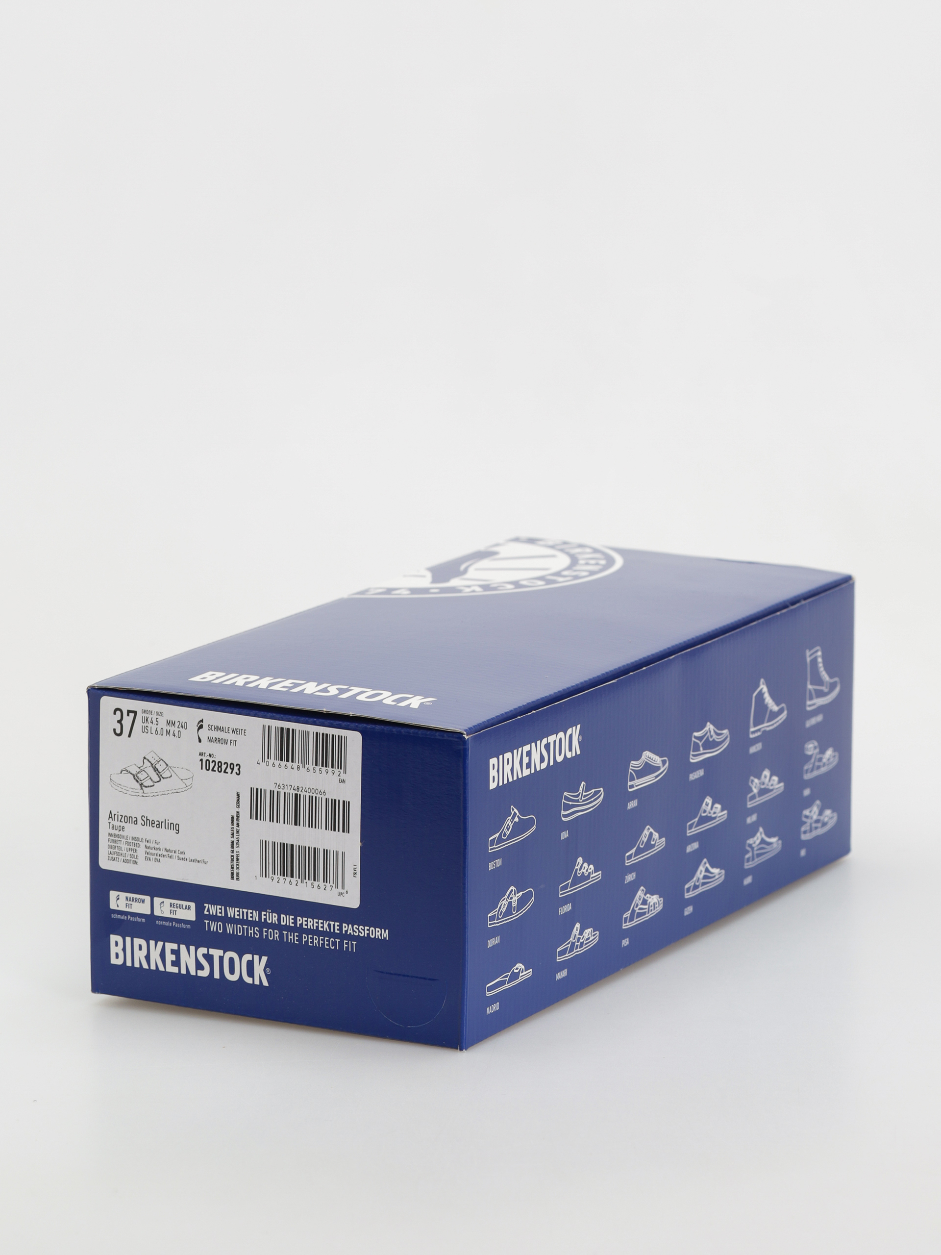 Plážovky Birkenstock Arizona Shearling Suede Leather Fur Narrow Wmn (taupe)