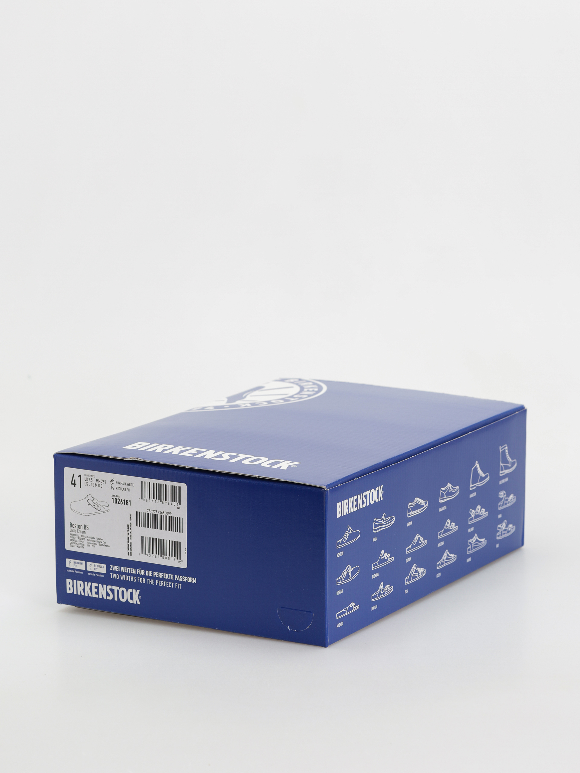 Plážovky Birkenstock Boston Suede Leather Regular (latte cream)