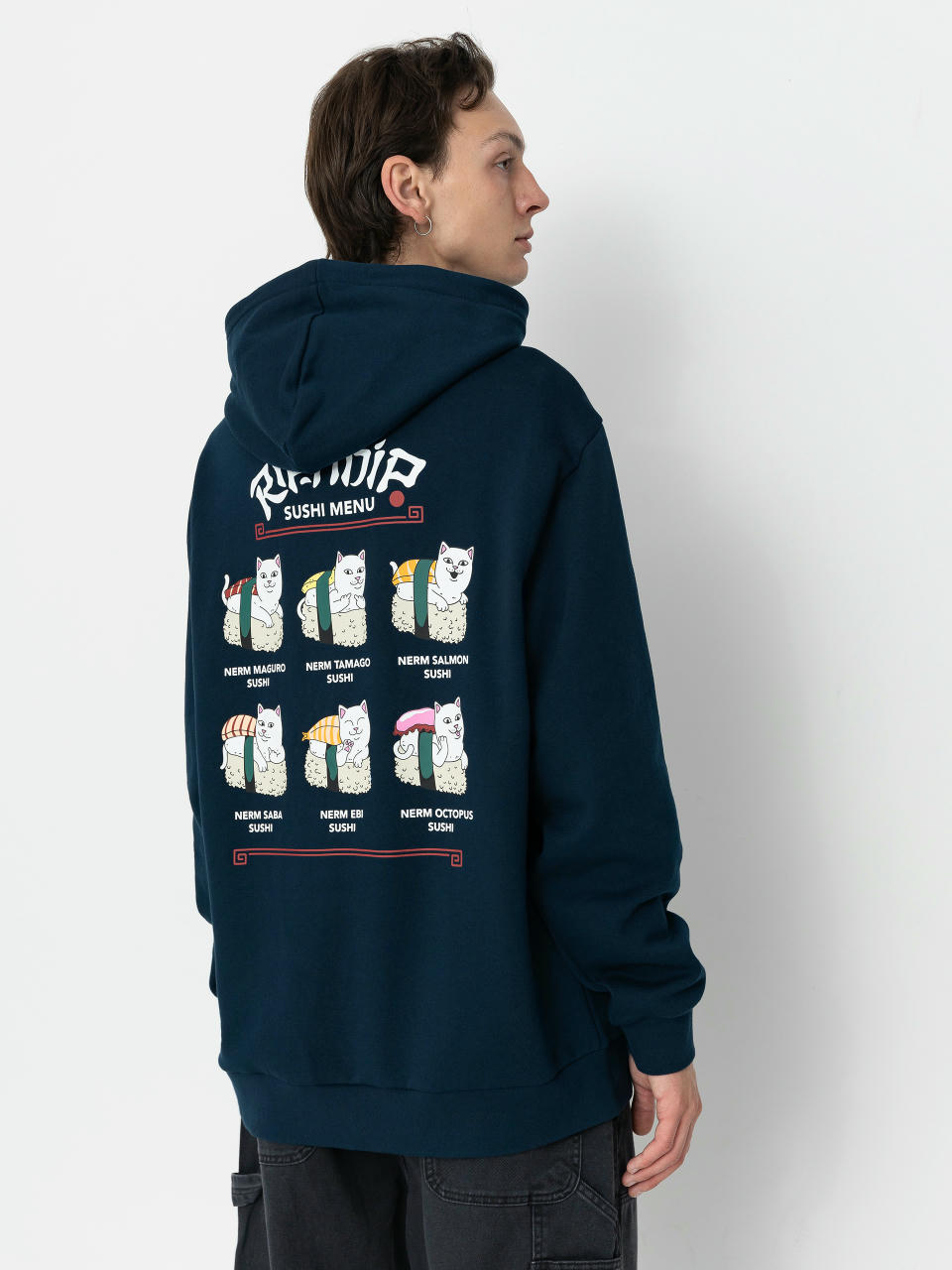 Mikina s kapucí RipNDip Sushi Nerm HD (navy)