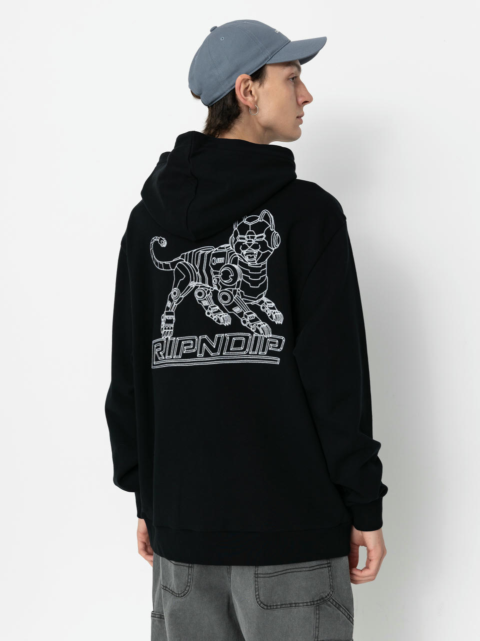 Mikina s kapucí RipNDip Robo Nerm HD (black)