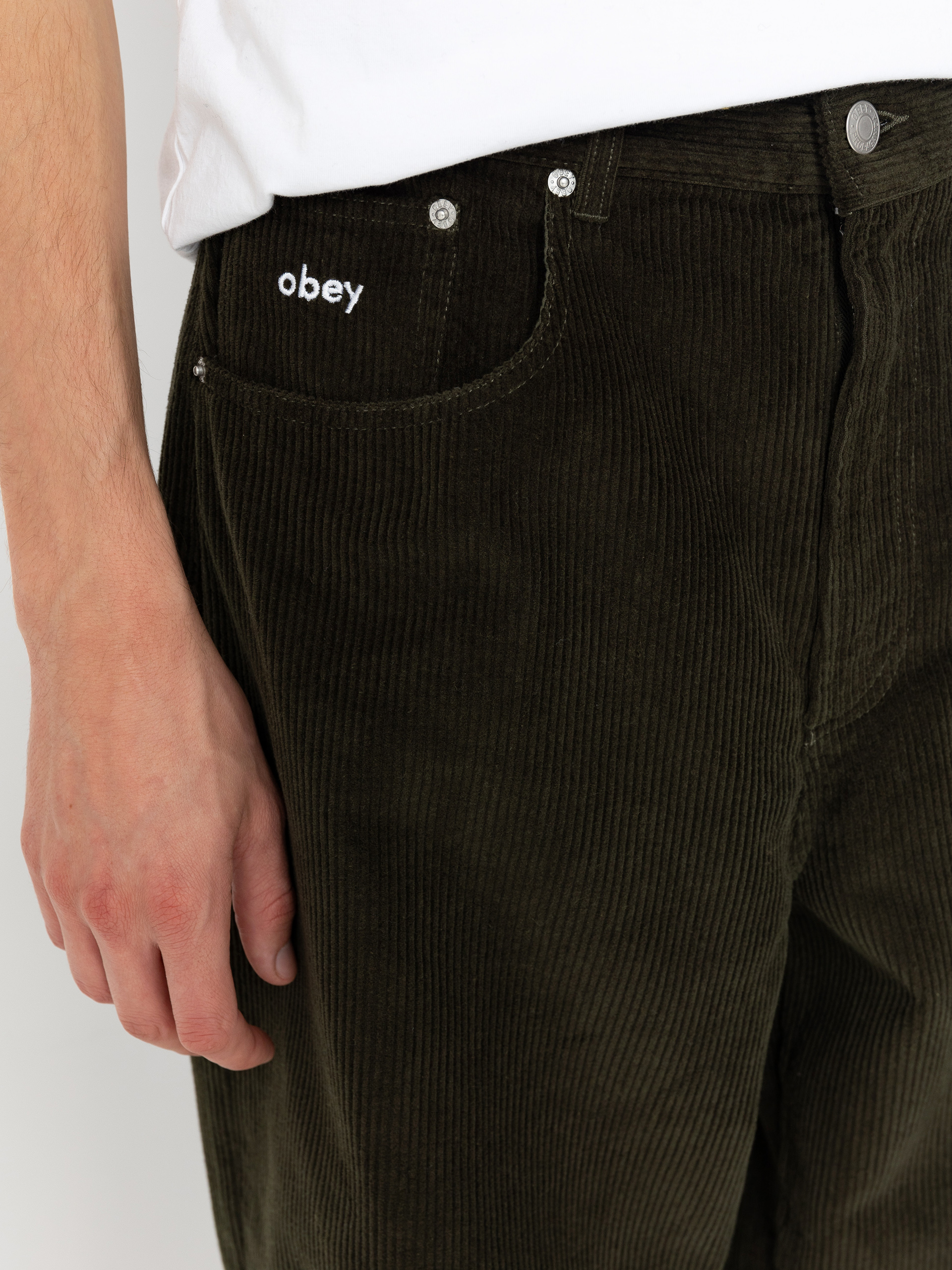 Kalhoty OBEY Bigwig Baggy Corduroy (rosin)