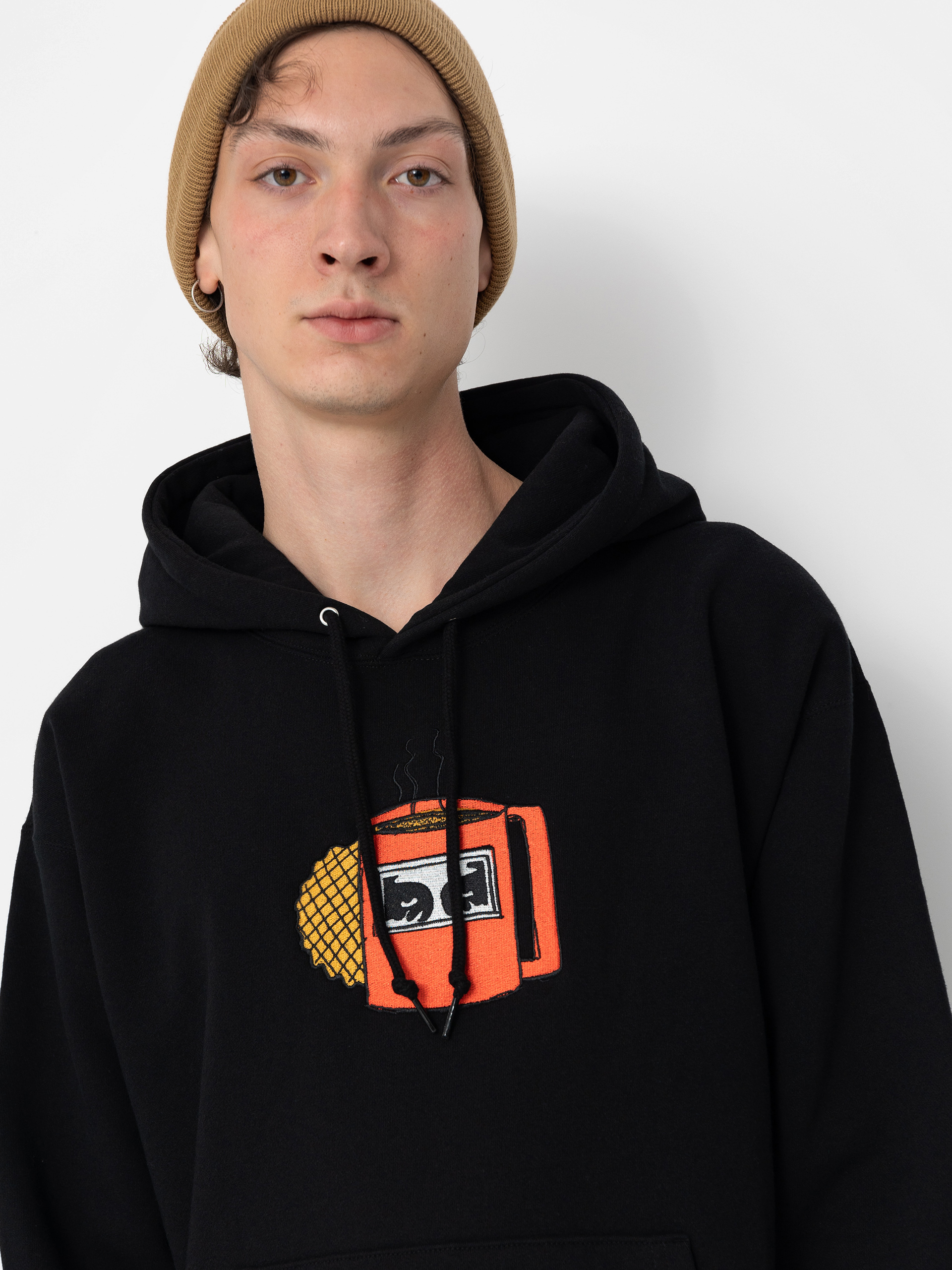 Mikina s kapucí OBEY Bossa HD (black)