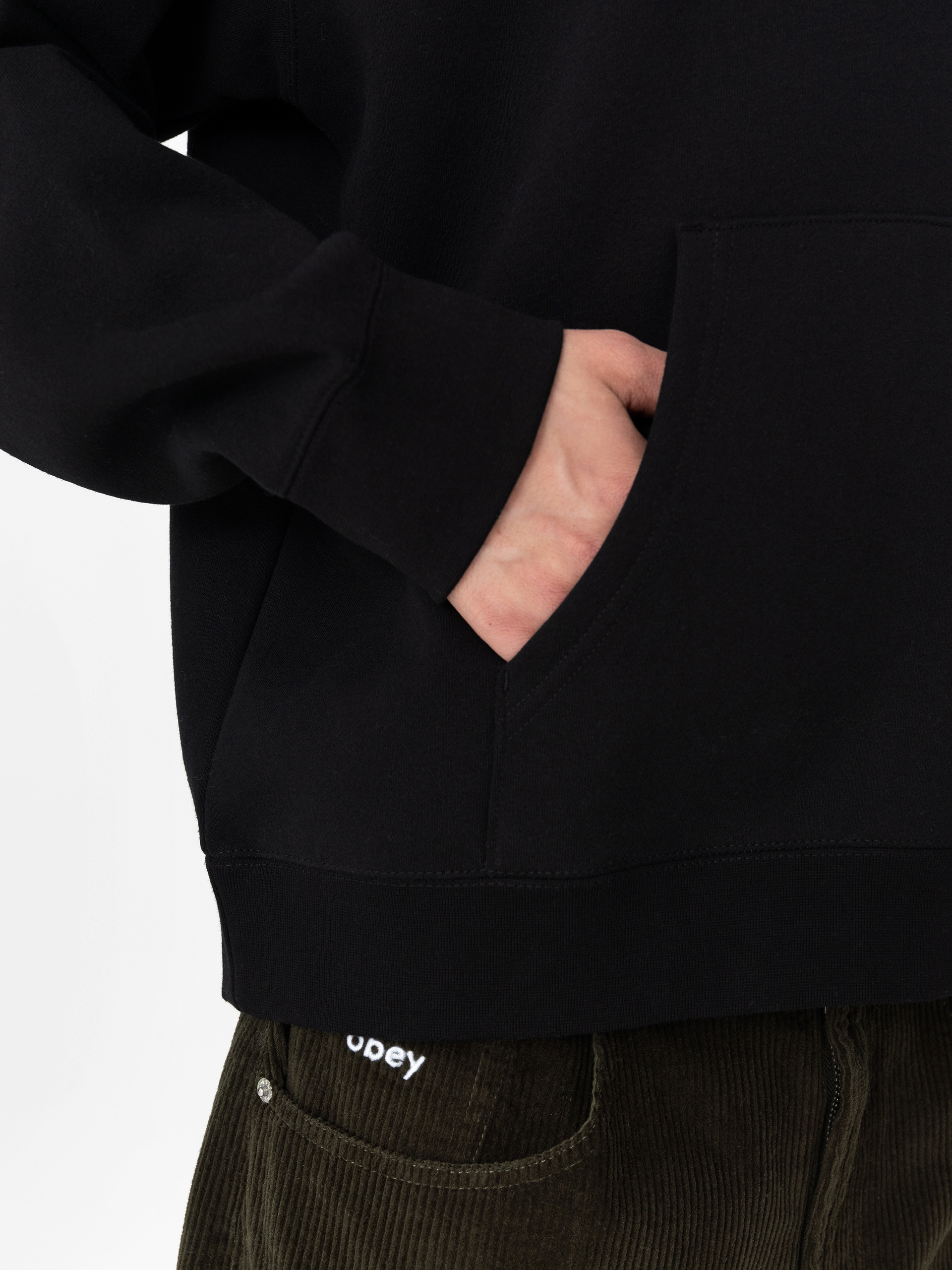 Mikina s kapucí OBEY Bossa HD (black)