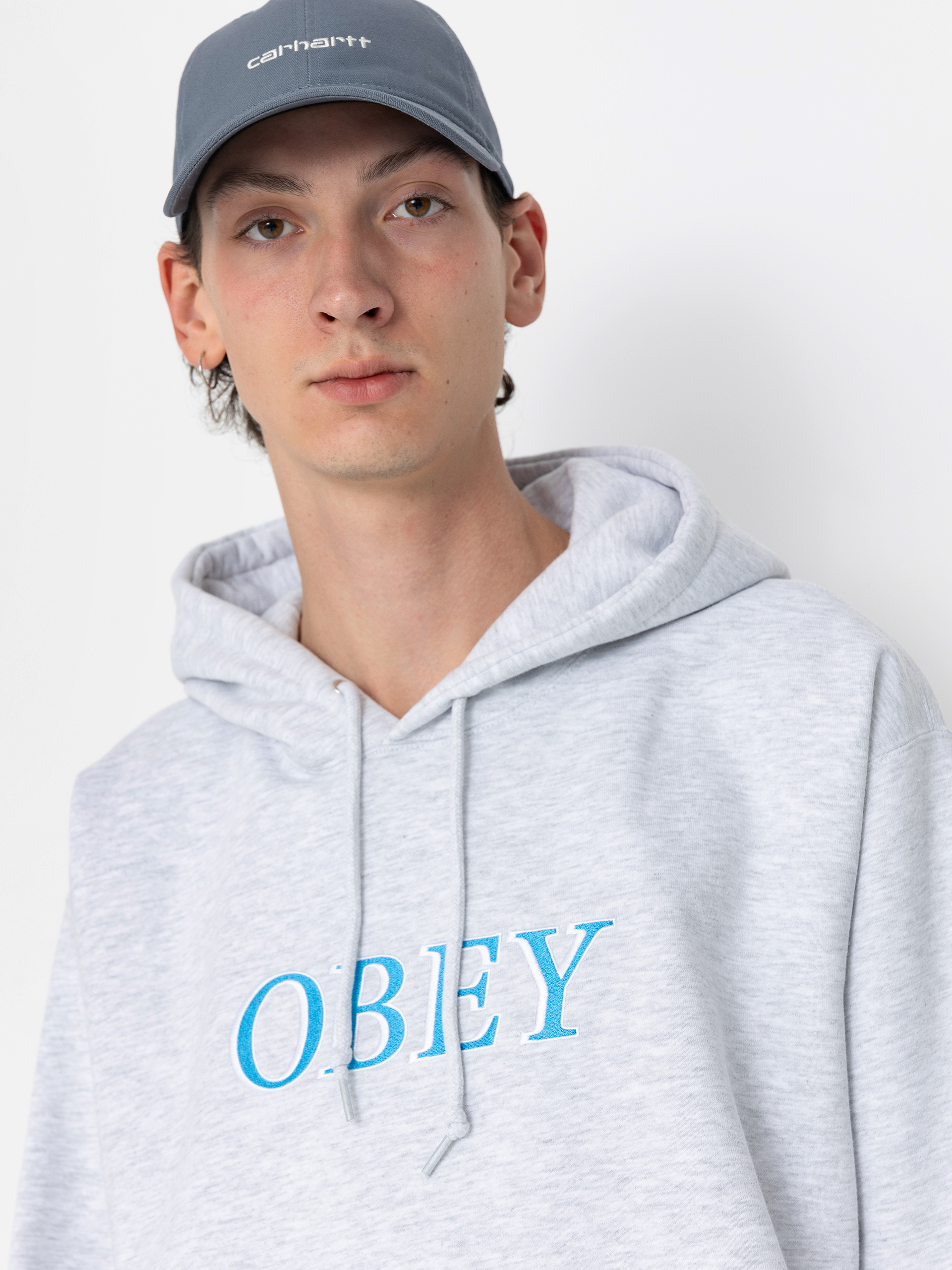 Mikina s kapucí OBEY Rhythm HD (ash grey)