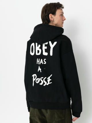 Mikina s kapucí OBEY Posse Extra Heavy HD (black)