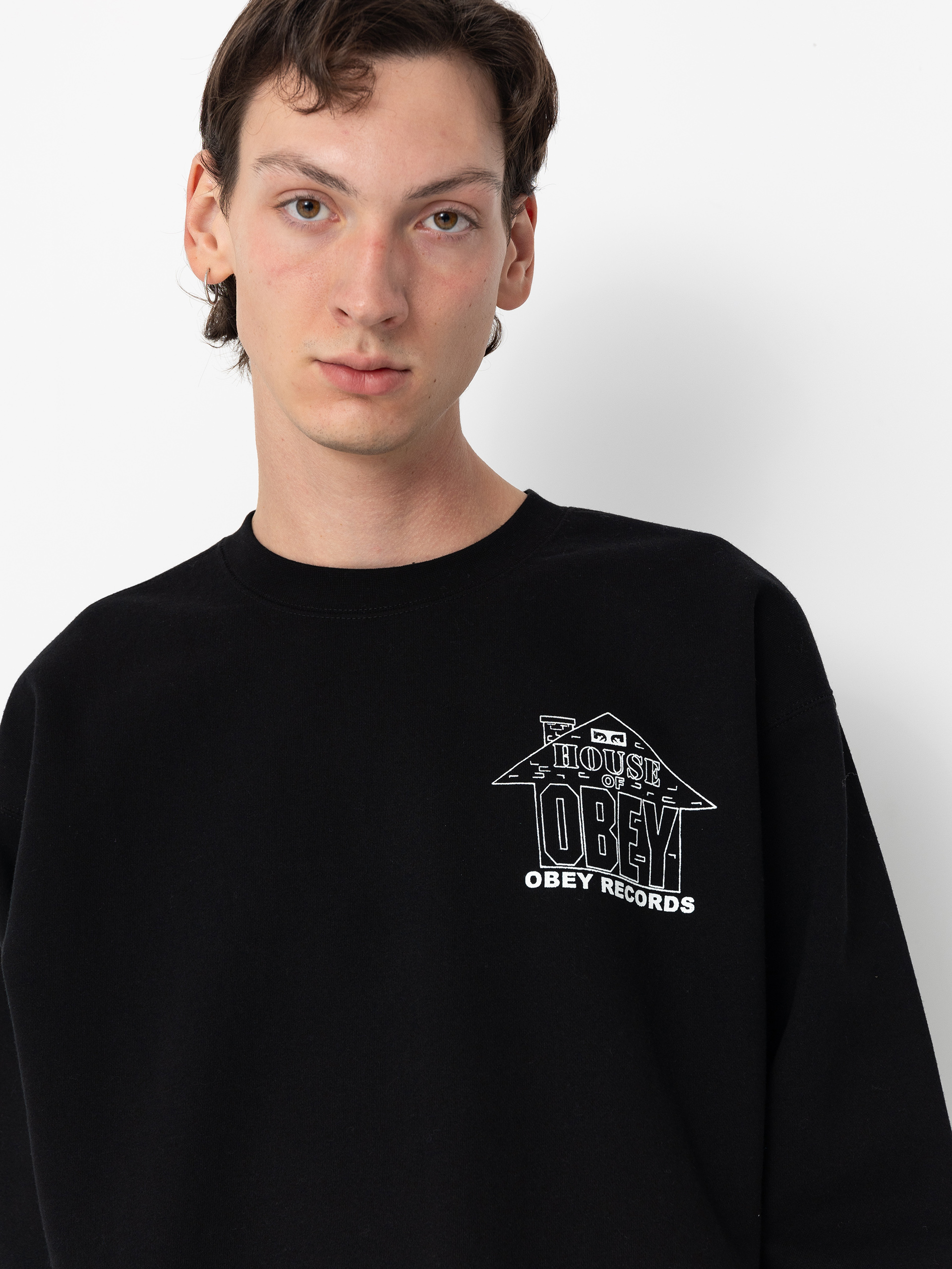 Mikina OBEY House Of Obey Records (black)