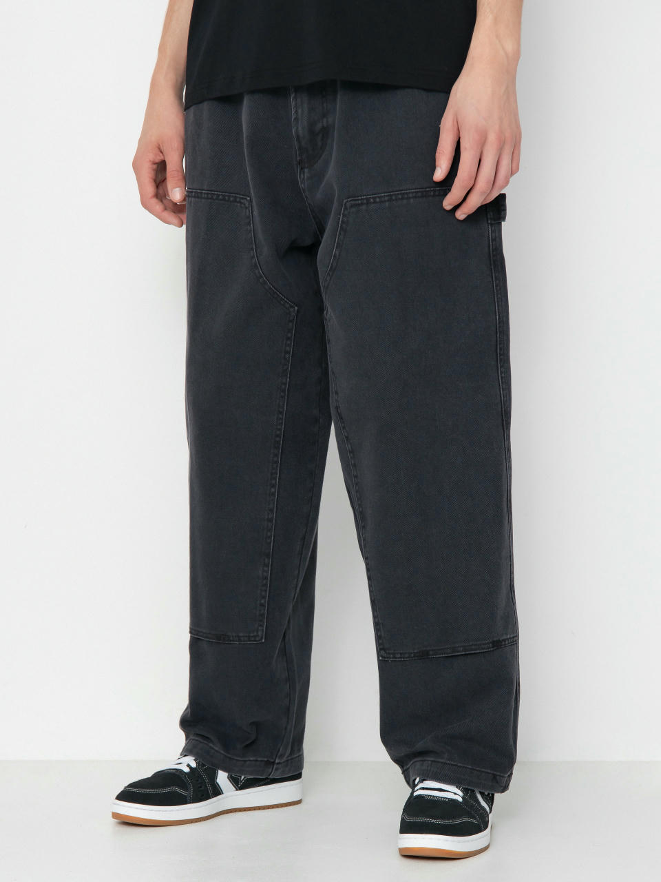 Kalhoty OBEY Bigwig Denim Carpenter (black faded wash)