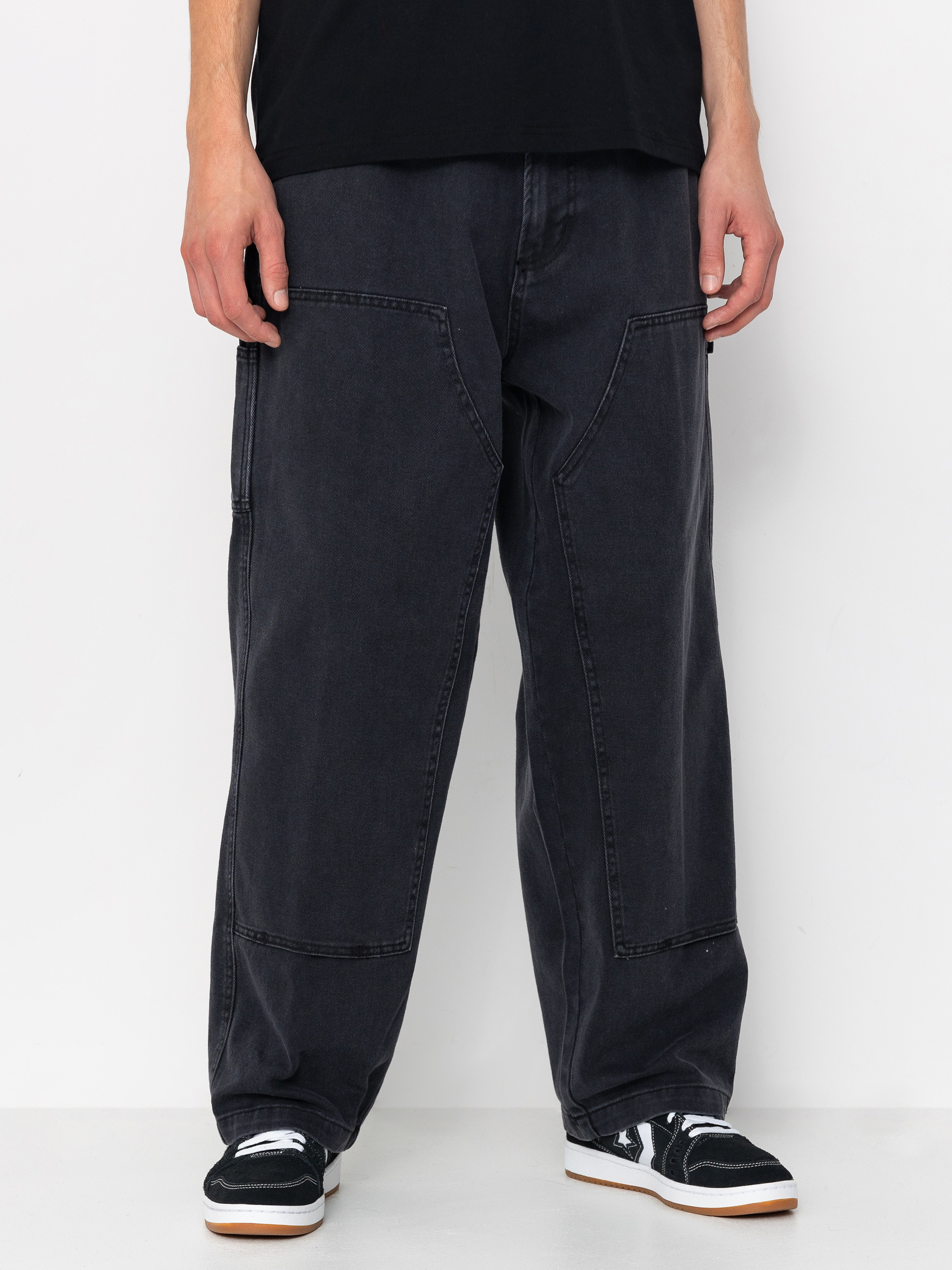 Kalhoty OBEY Bigwig Denim Carpenter (black faded wash)