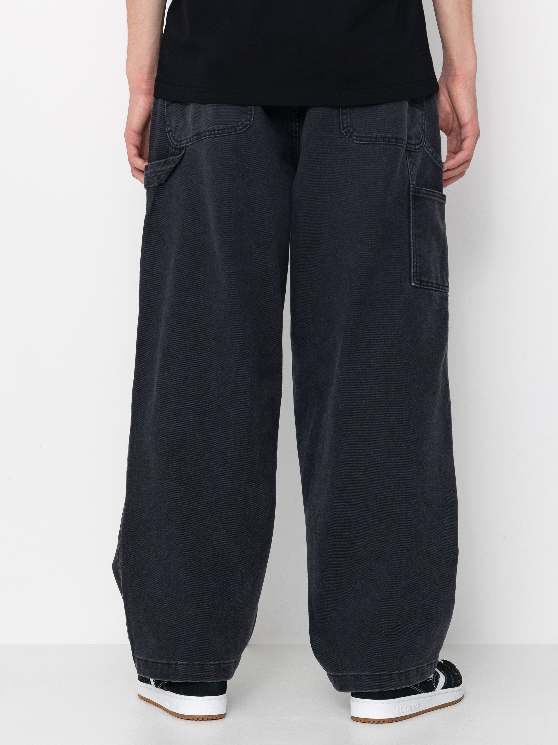 Kalhoty OBEY Bigwig Denim Carpenter (black faded wash)