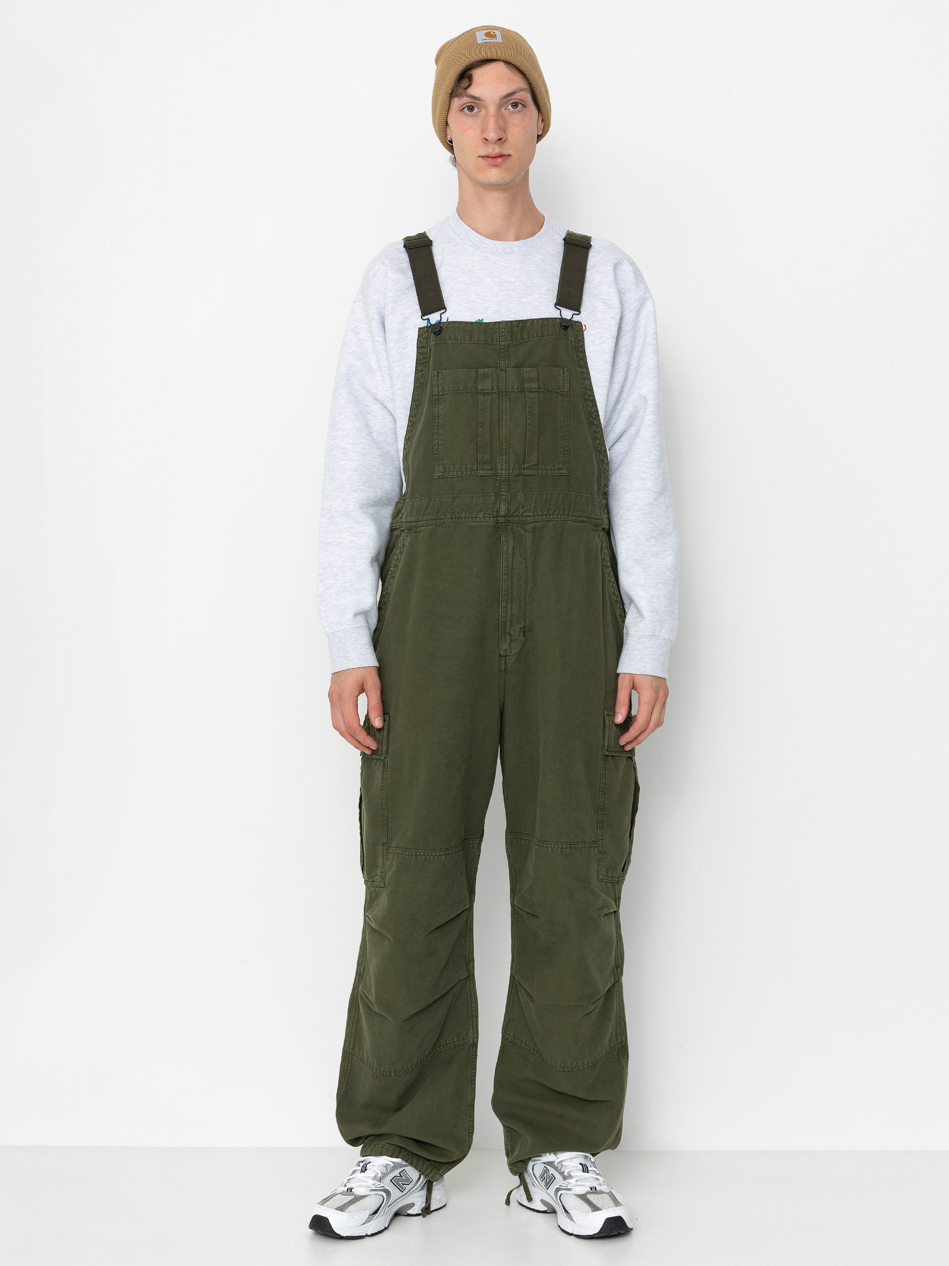 Kalhoty Carhartt WIP Cargo Bib Overall (tarragon)