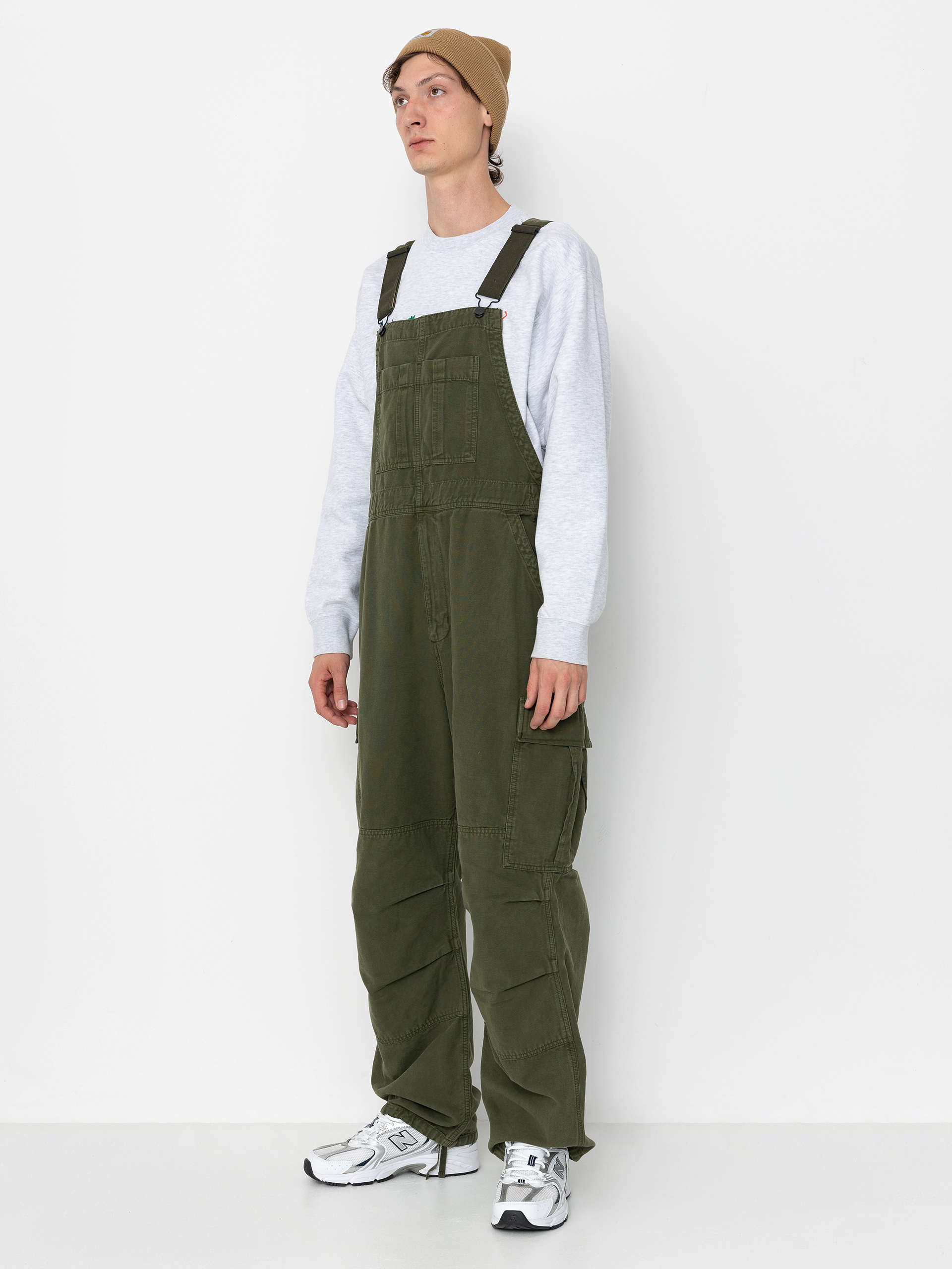Kalhoty Carhartt WIP Cargo Bib Overall (tarragon)
