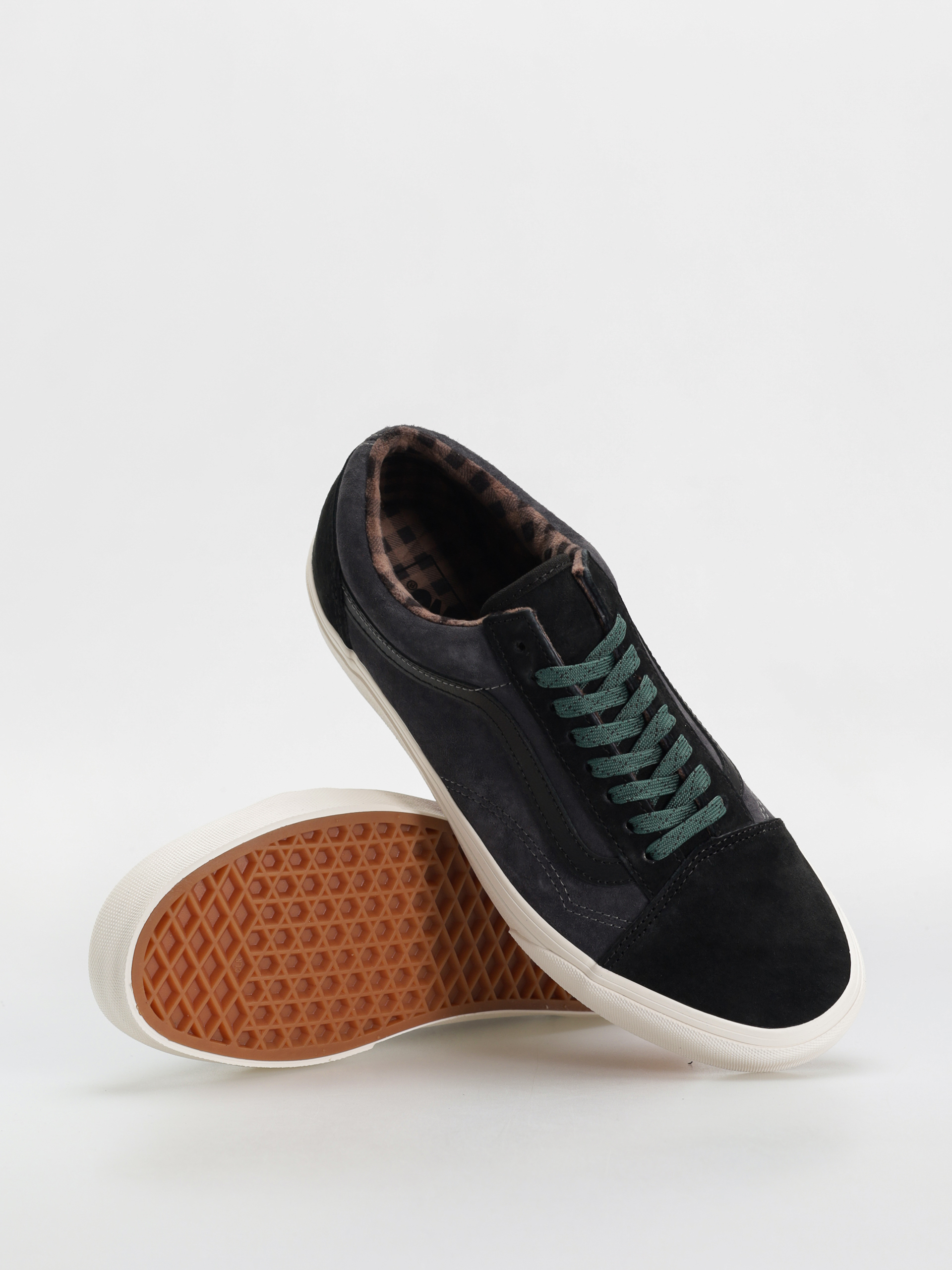 Boty Vans Old Skool (pig suede plaid gray/black)
