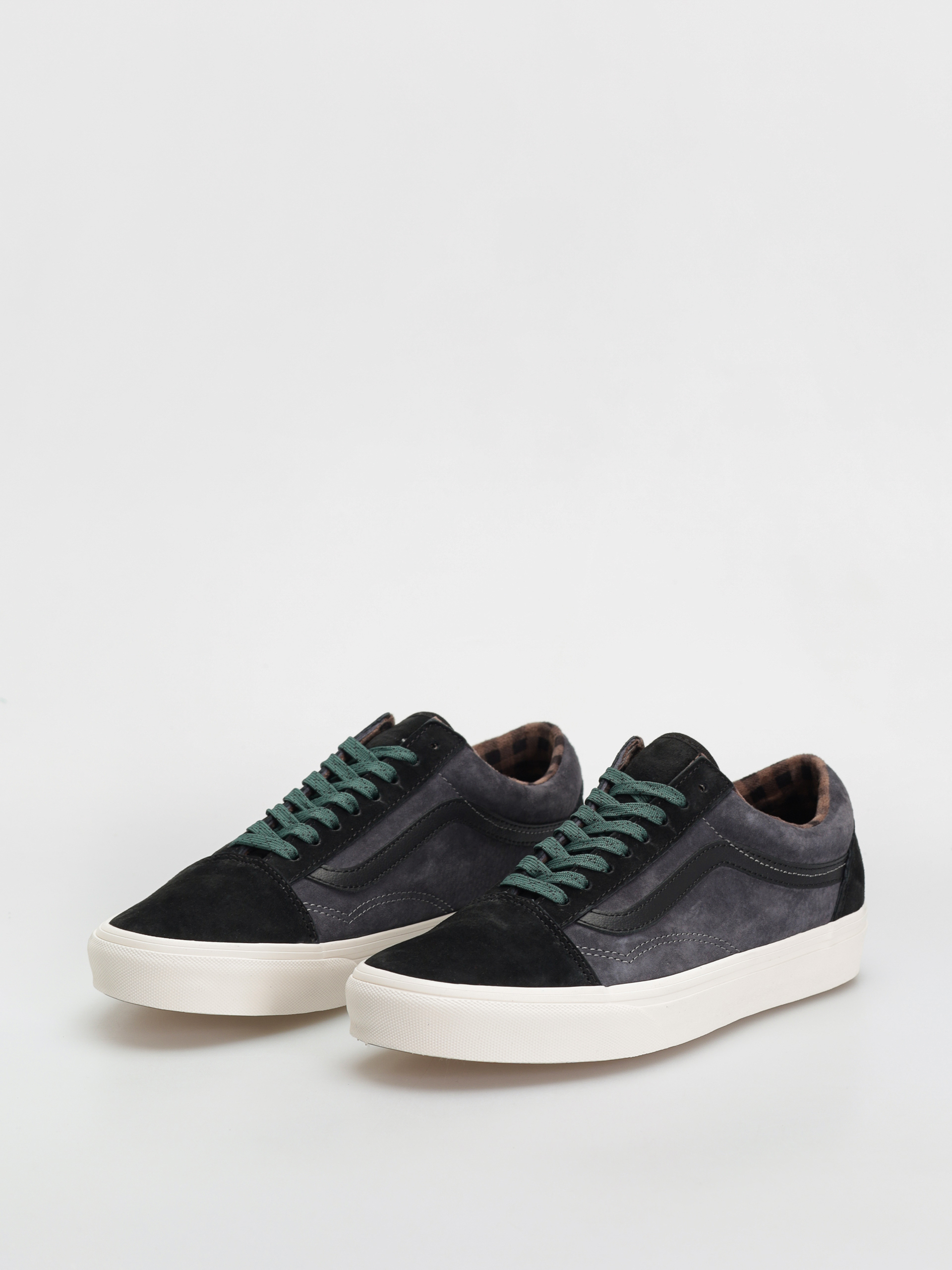 Boty Vans Old Skool (pig suede plaid gray/black)