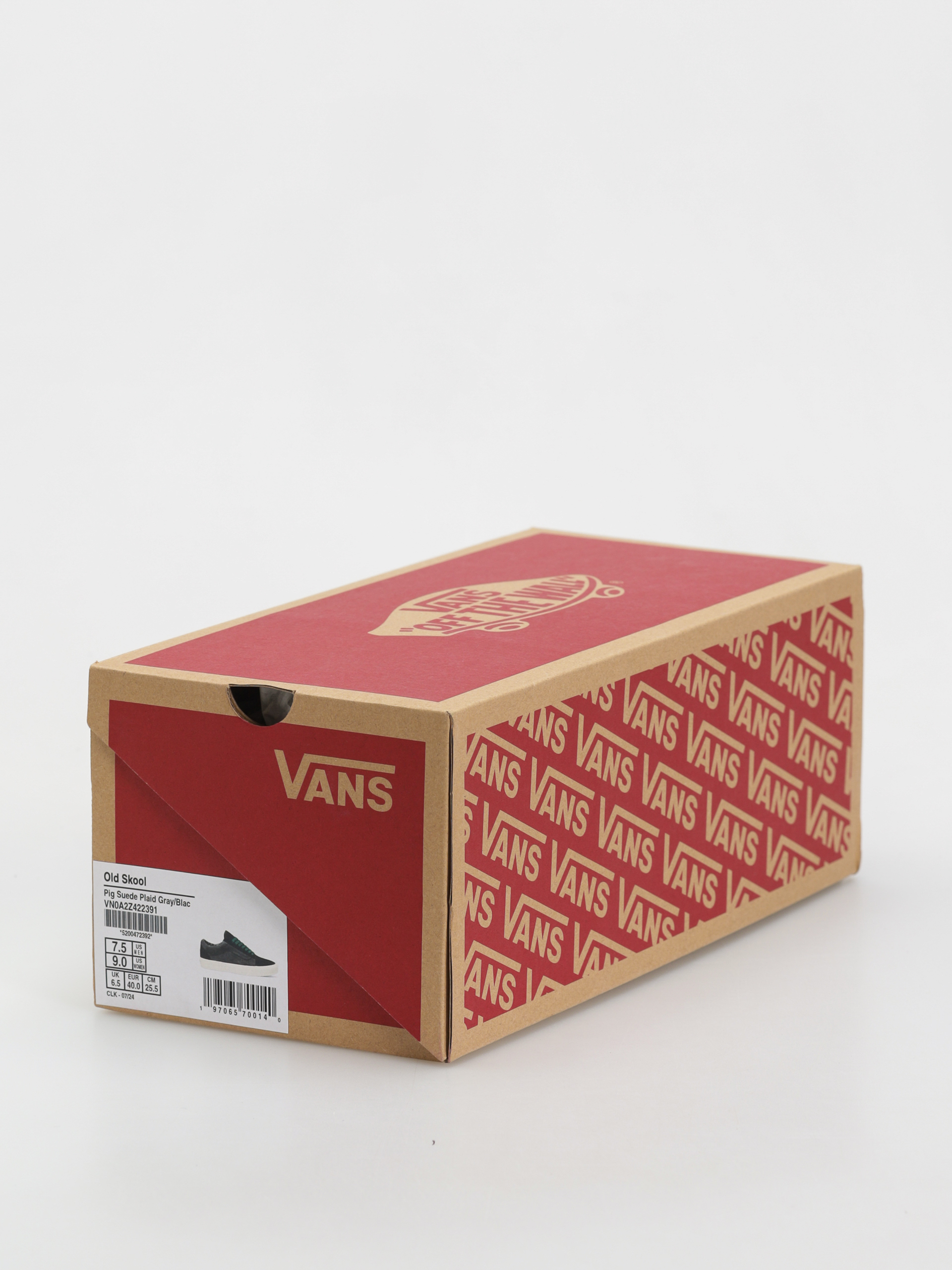 Boty Vans Old Skool (pig suede plaid gray/black)