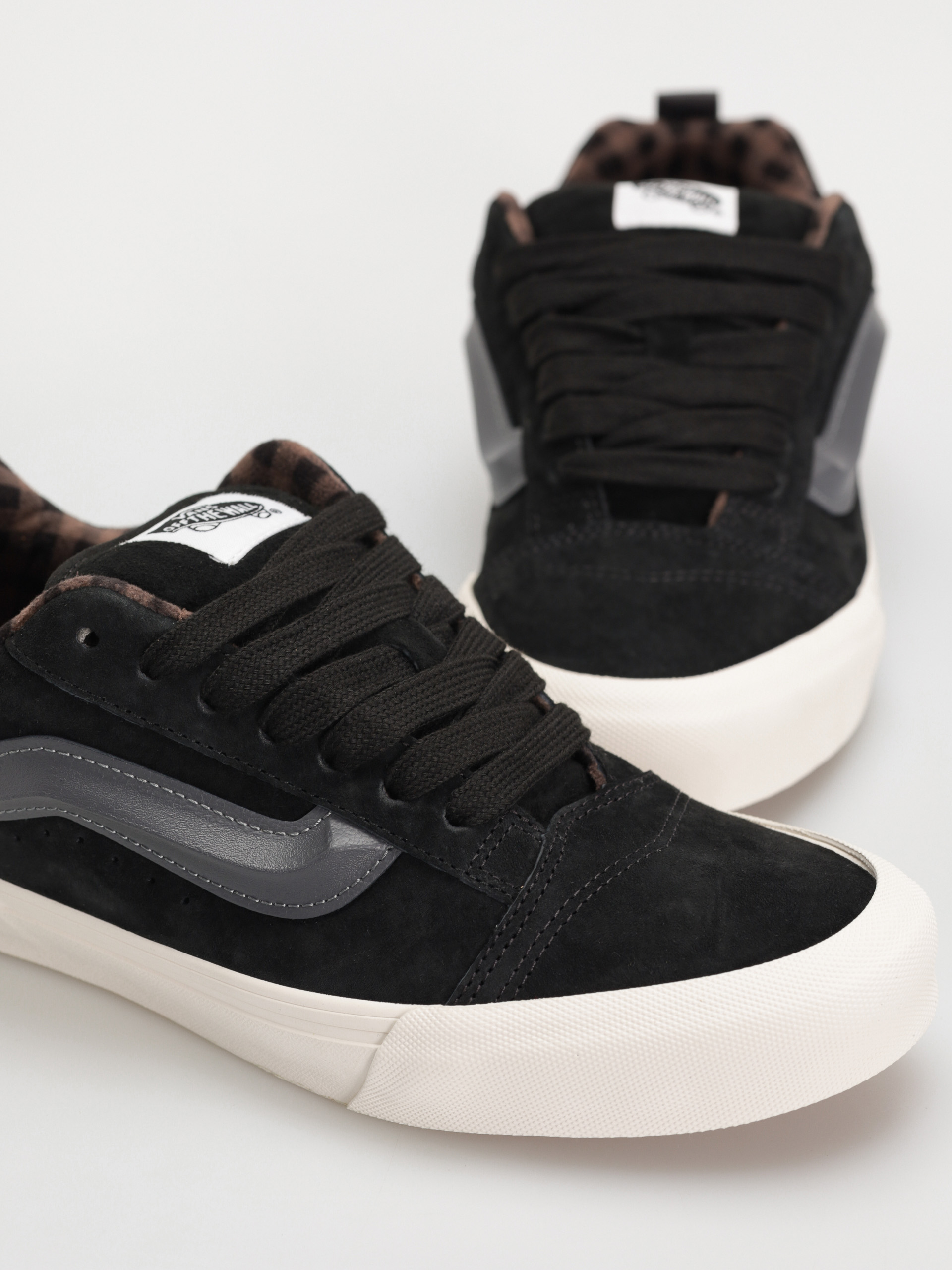 Boty Vans Knu Skool - černá (pig suede plaid gray/black)