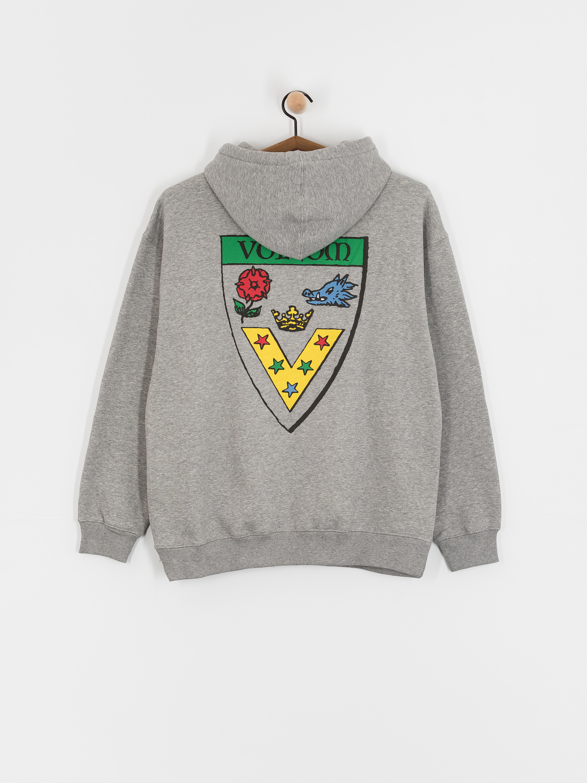 Mikina s kapucí Volcom Fergadelic HD (heather grey)