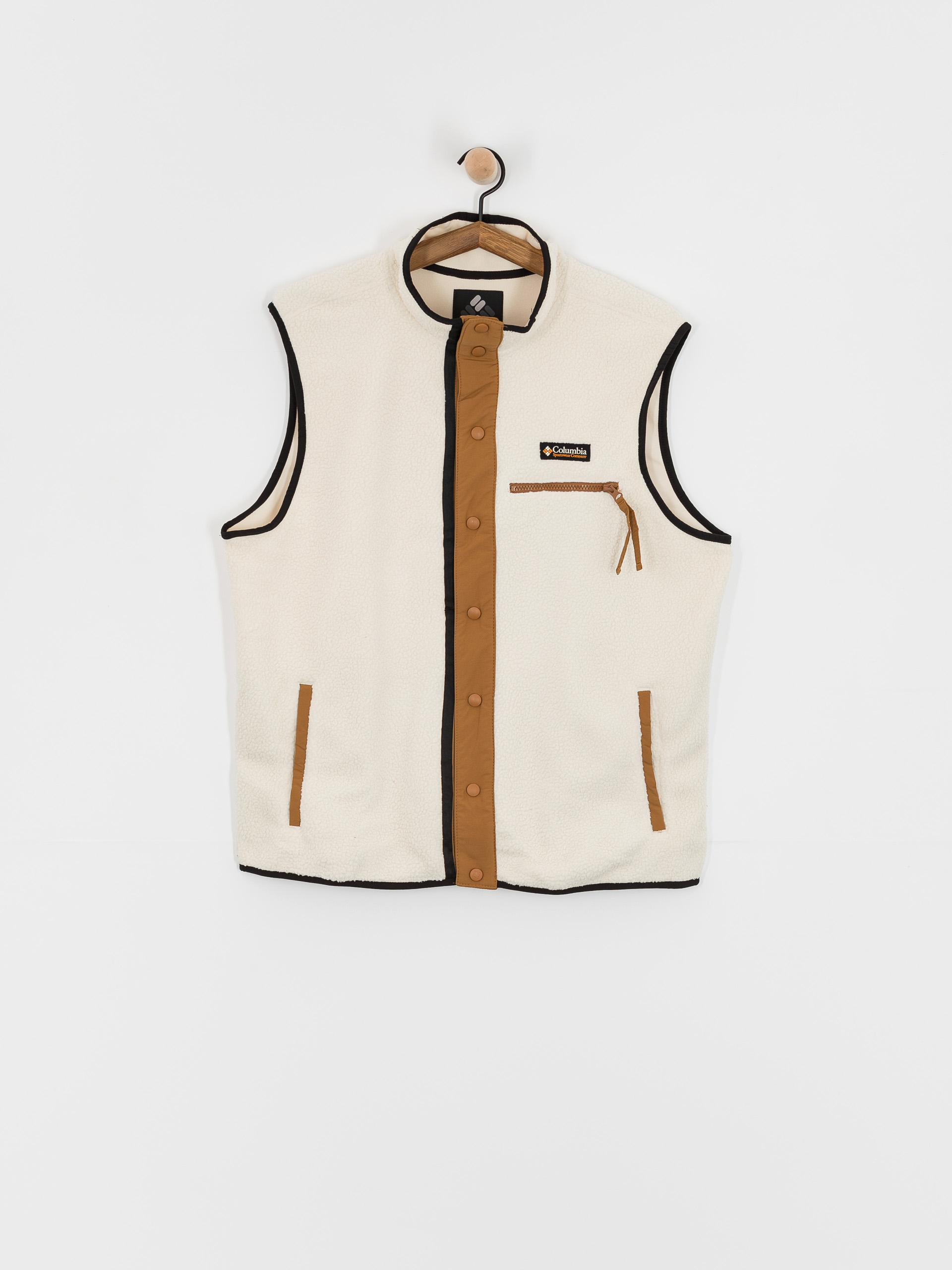 Pánský Fleecová mikina Columbia Helvetia II Vest (chalk)