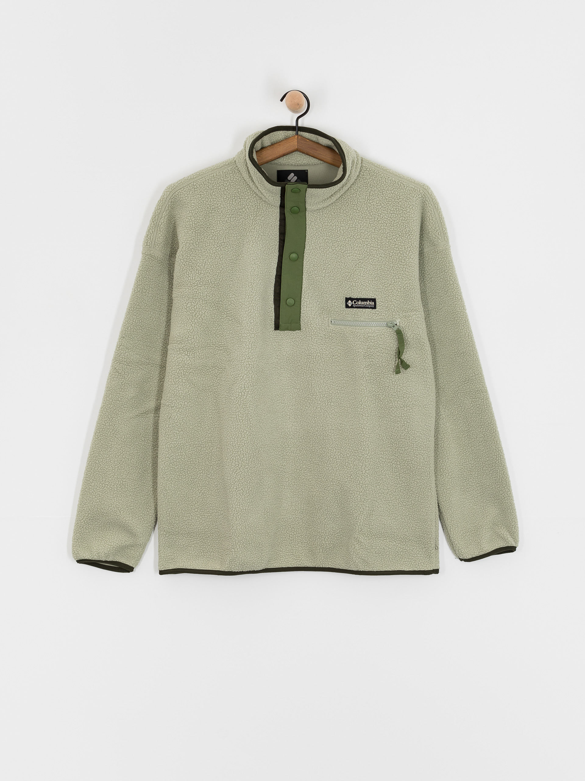 Pánský Fleecová mikina Columbia Helvetia II Half Snap (safari)