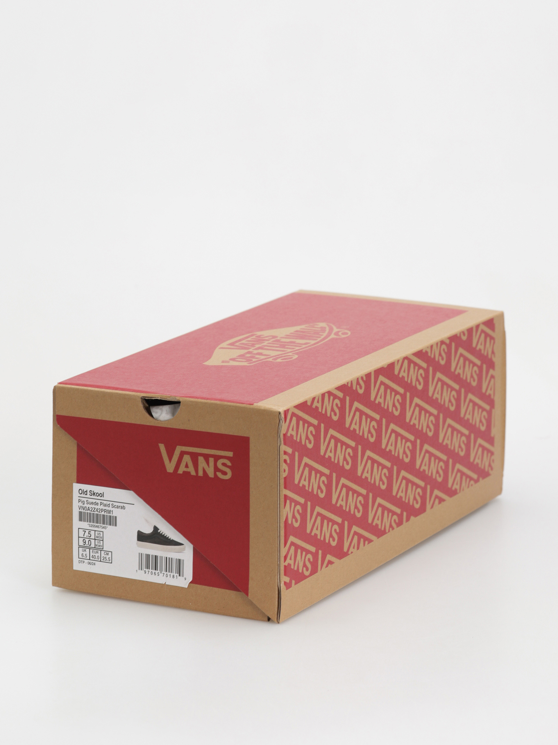 Boty Vans Old Skool (pig suede plaid scarab)