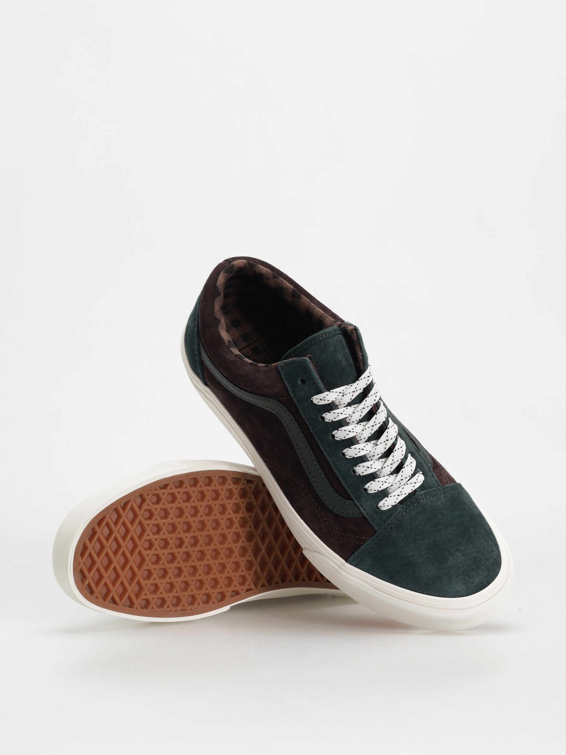 Boty Vans Old Skool (pig suede plaid scarab)