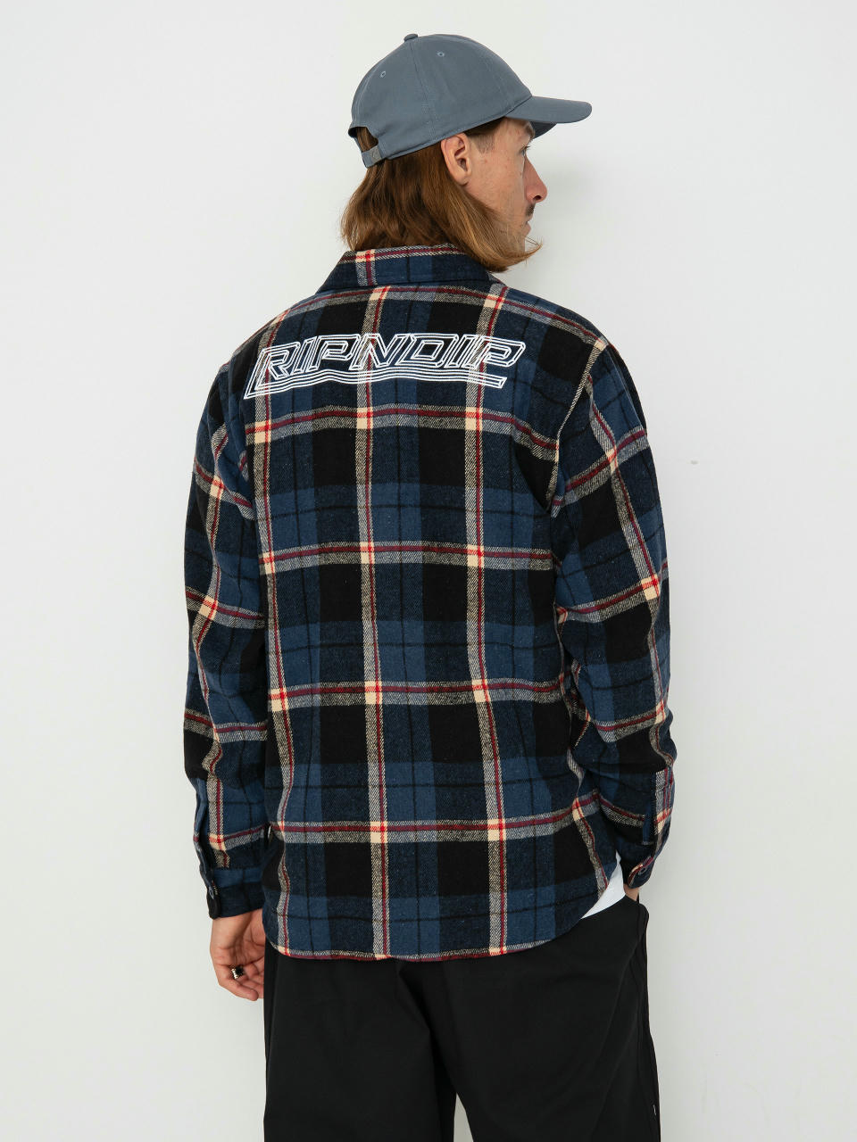 Košile RipNDip Robo Button Up Flannel (navy)