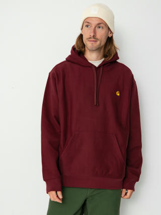 Mikina s kapucí Carhartt WIP American Script HD (malbec)