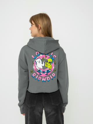 Mikina s kapucí RipNDip Love Is Ripndip Cropped HD (charcoal)