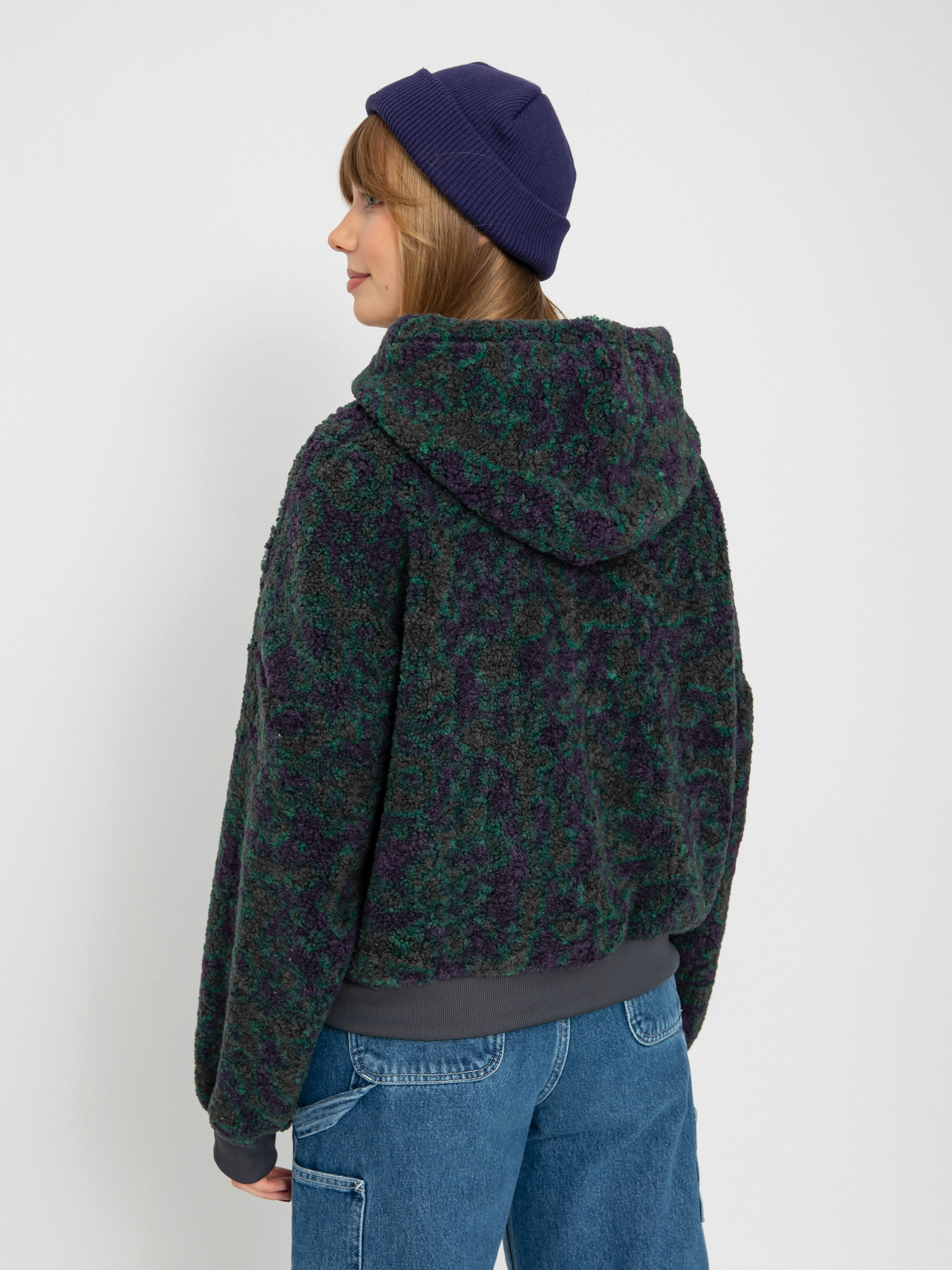 Mikina s kapucí Vans Collett Boucle Loose HD Wmn (asphalt)