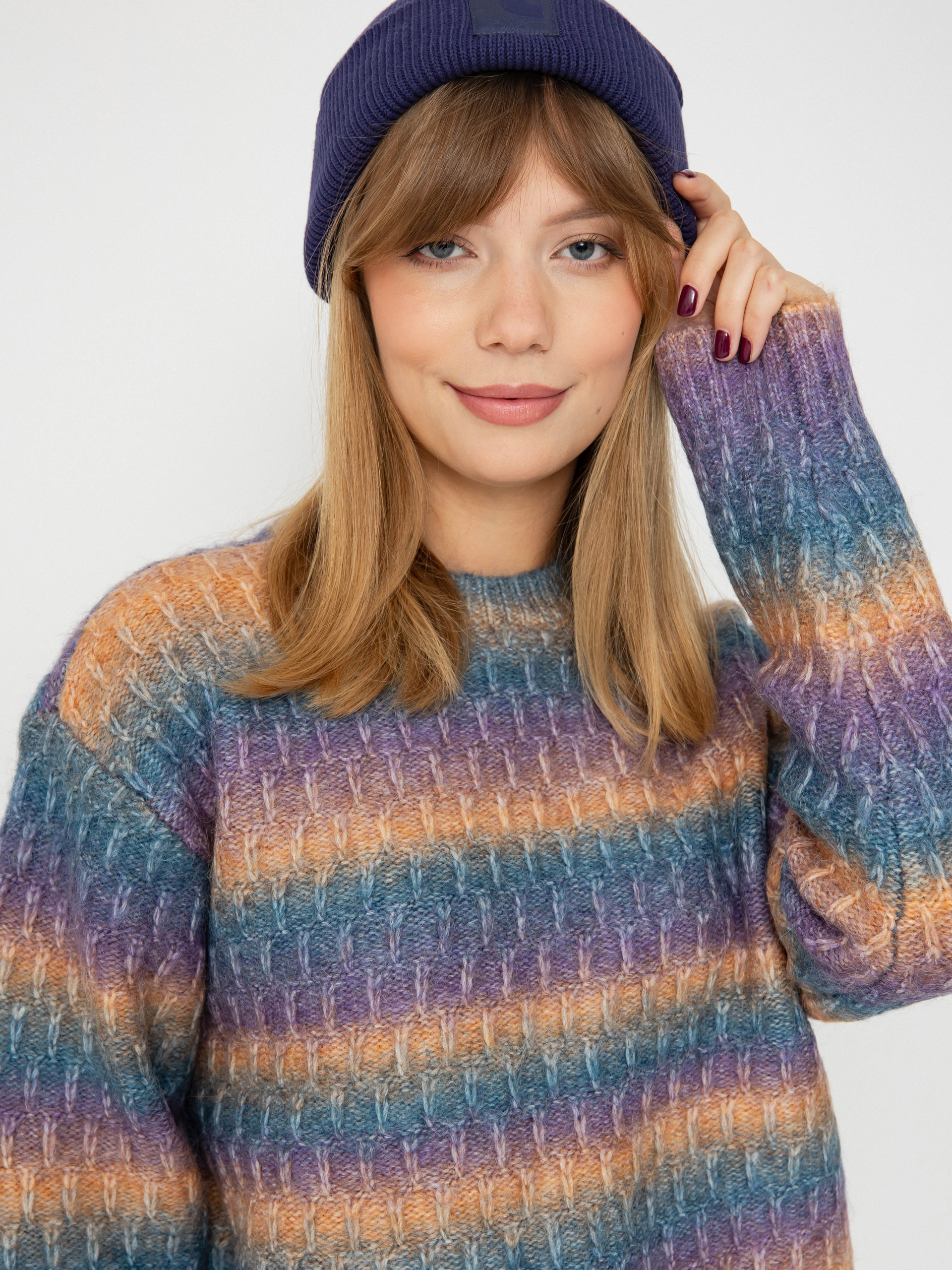 Svetr OBEY Daytrip Crew Sweater Wmn (purple multi)