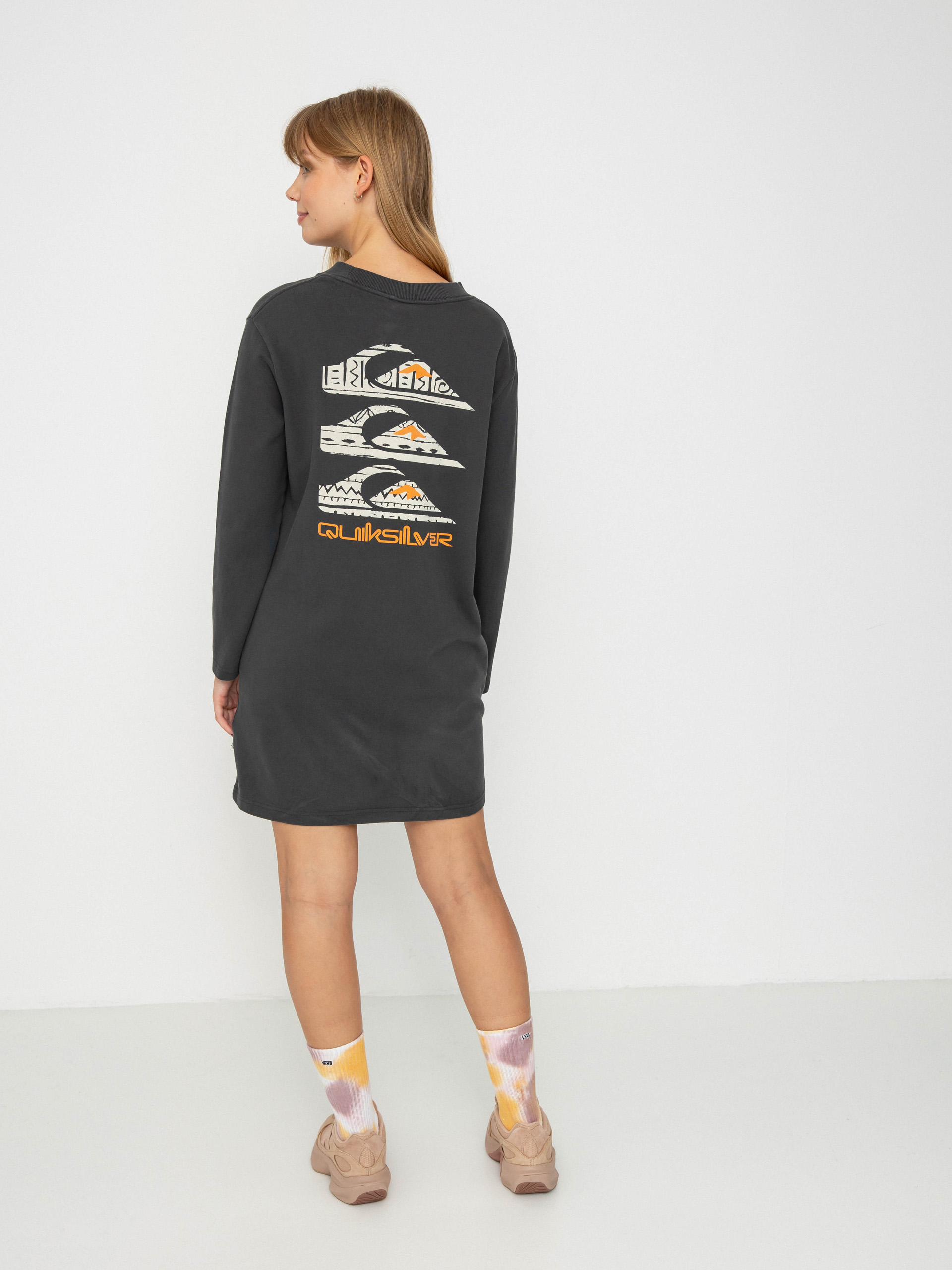 Triko Quiksilver Uni Ls Tee Dress Wmn (tarmac)