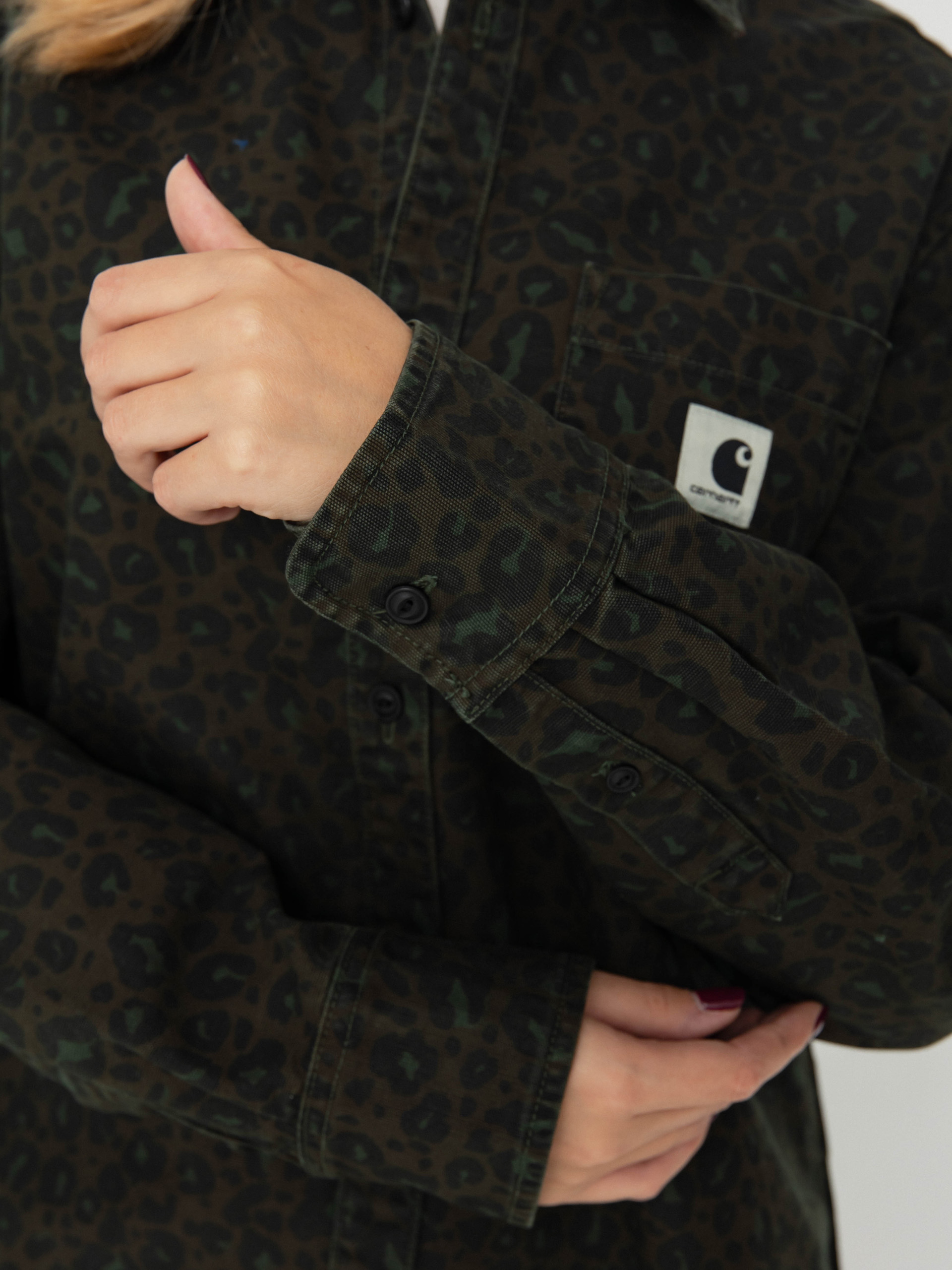 Košile Carhartt WIP Leo Wmn (camo leo/tamarind/office green)