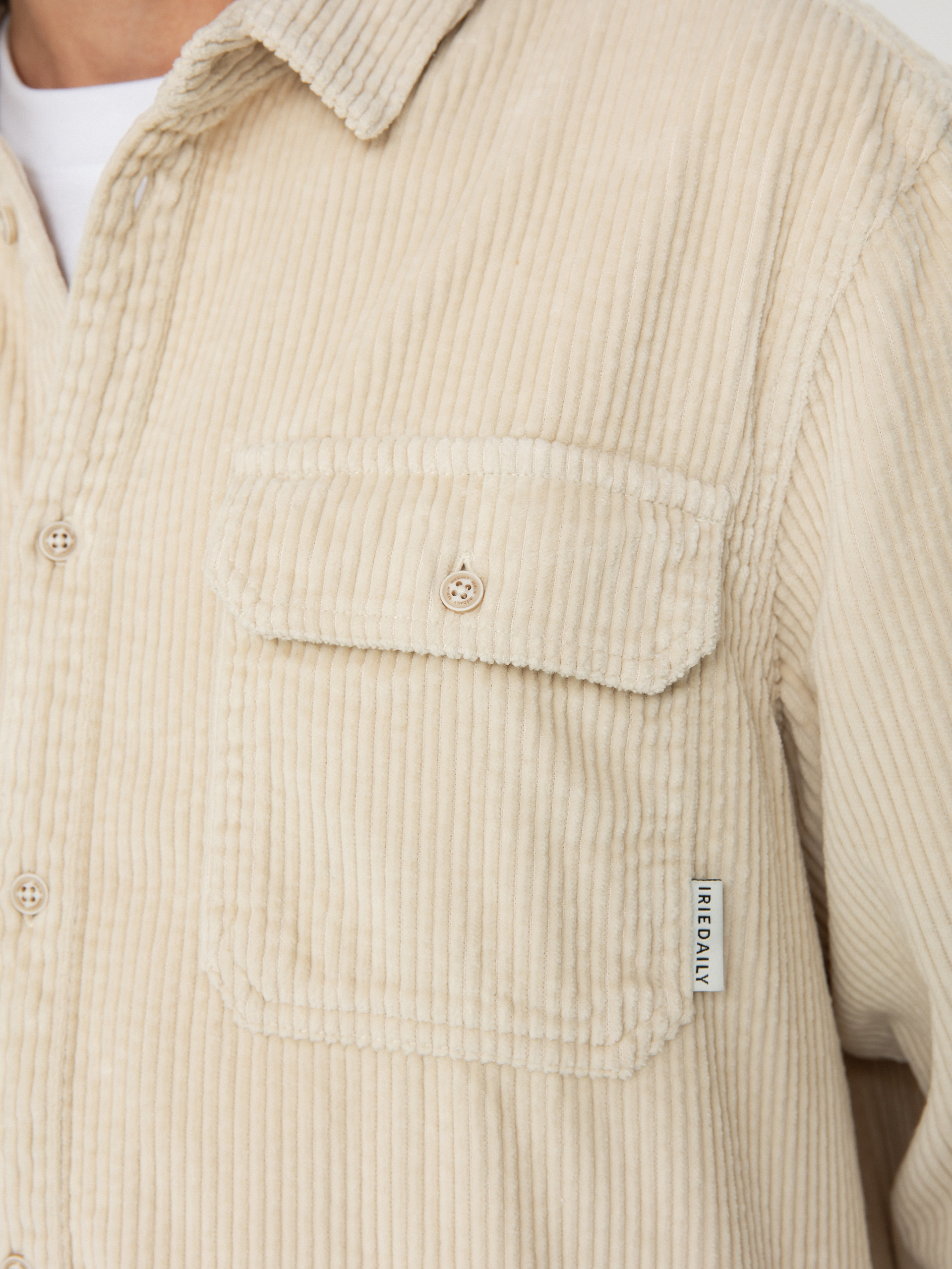 Košile Iriedaily Bubble Cord (ecru)