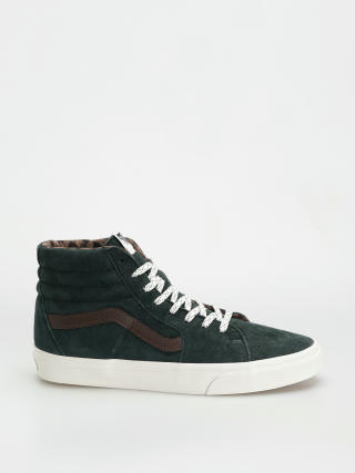 Boty Vans Sk8 Hi (pig suede plaid scarab)