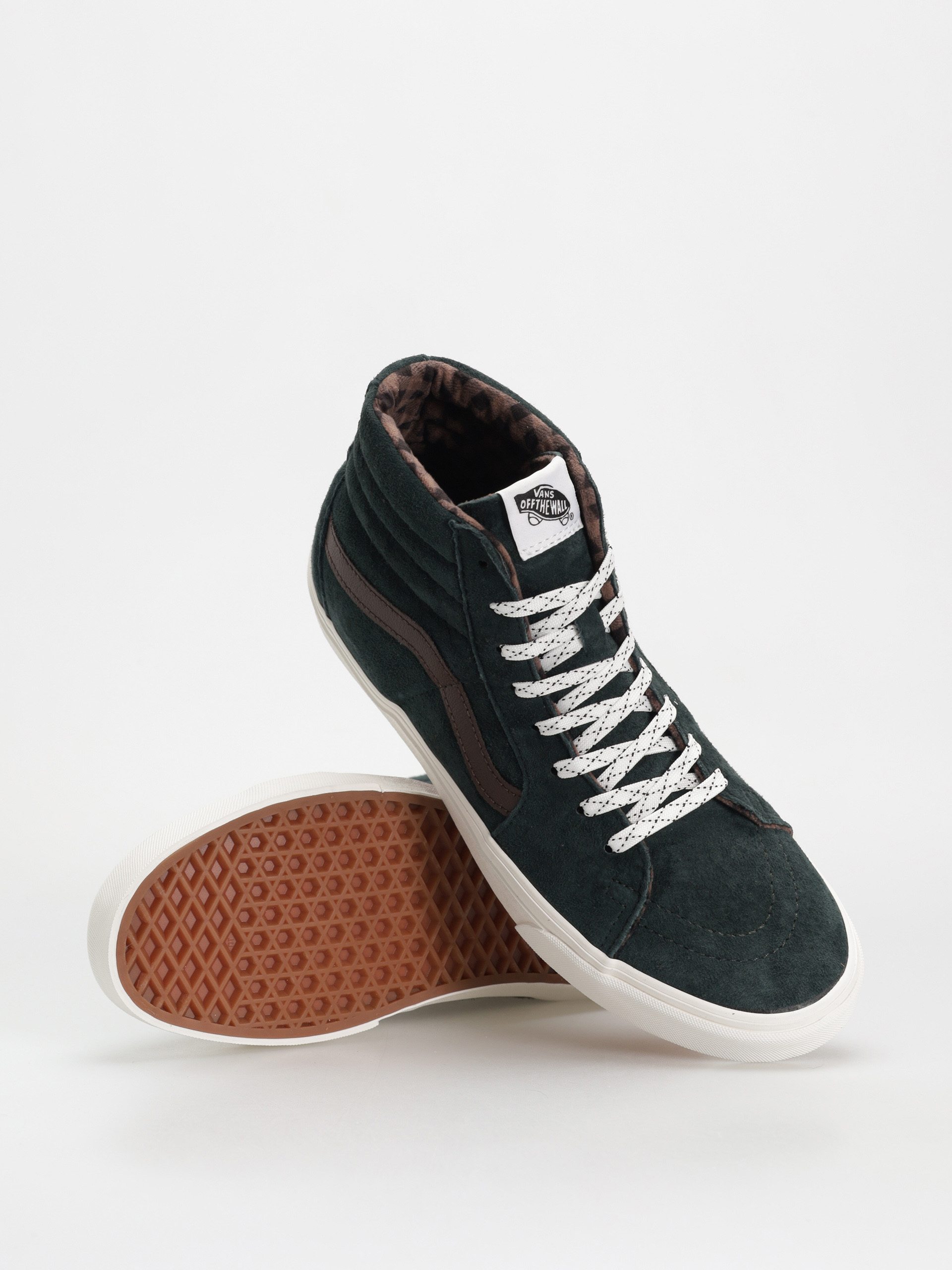 Boty Vans Sk8 Hi (pig suede plaid scarab)